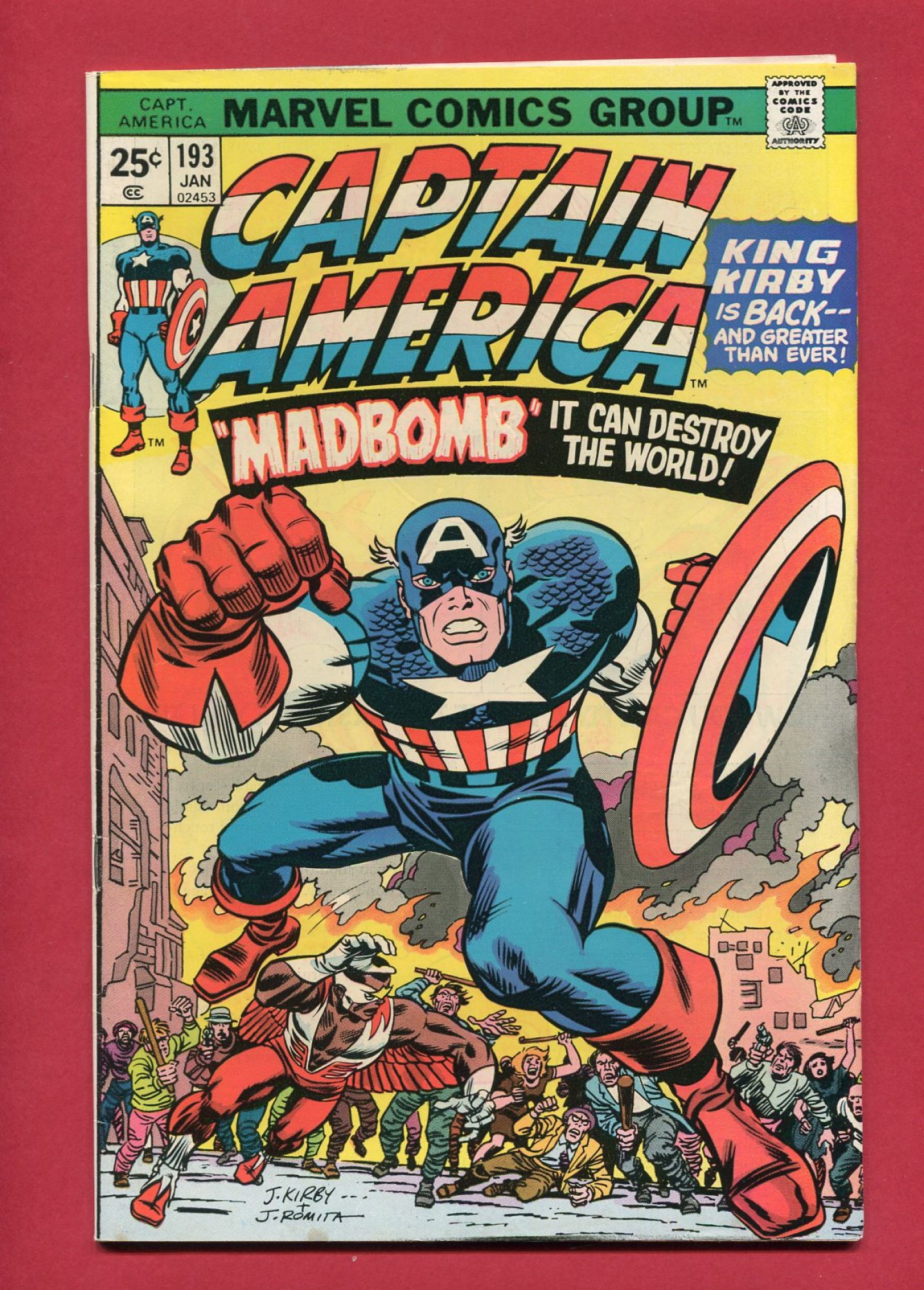 Captain America #193, Jan 1976, 6.0 FN