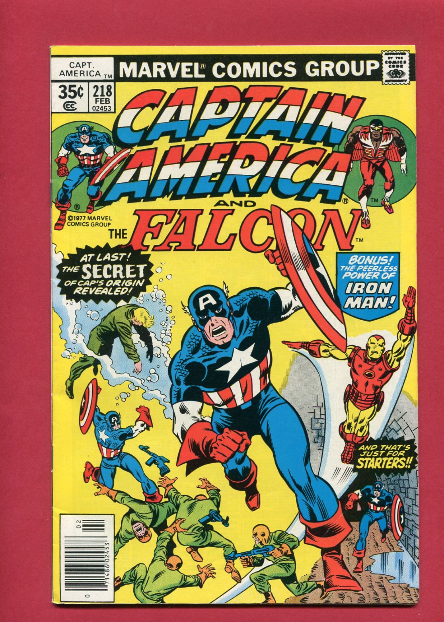 Captain America #218, Feb 1978, 7.5 VF-