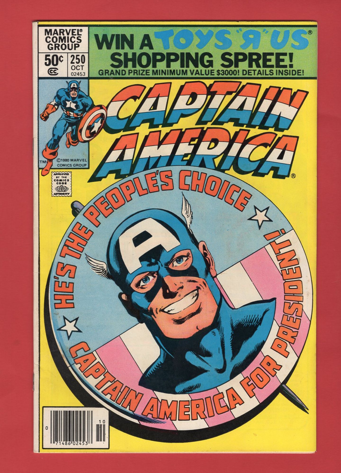 Captain America #250, Oct 1980, 7.0 VG/VF 