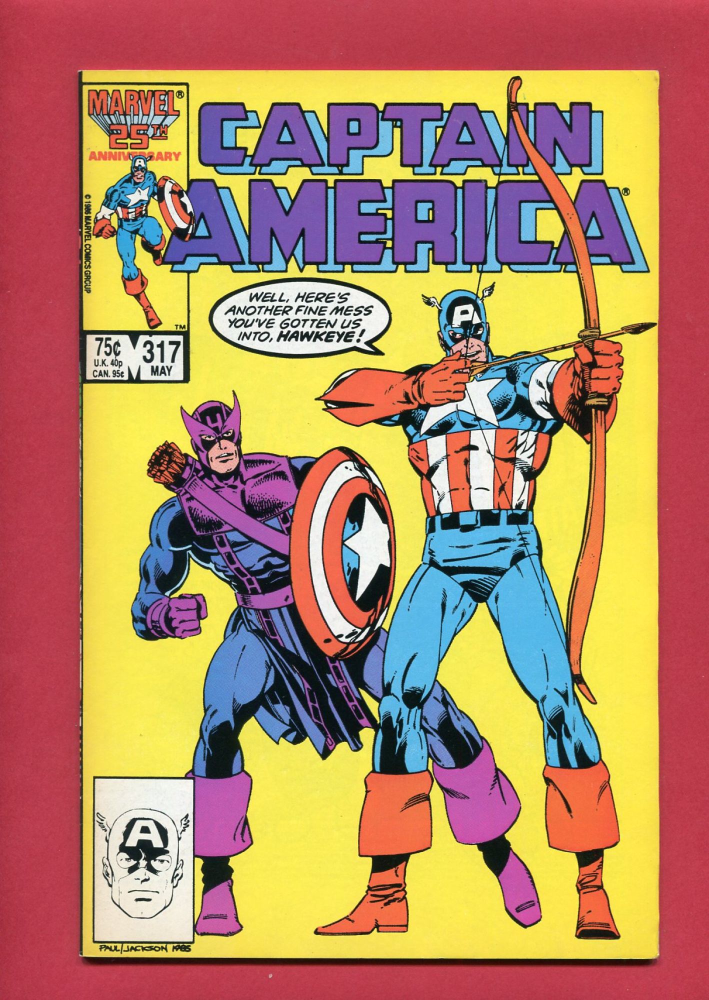 Captain America #317, May 1986, 8.0 VF