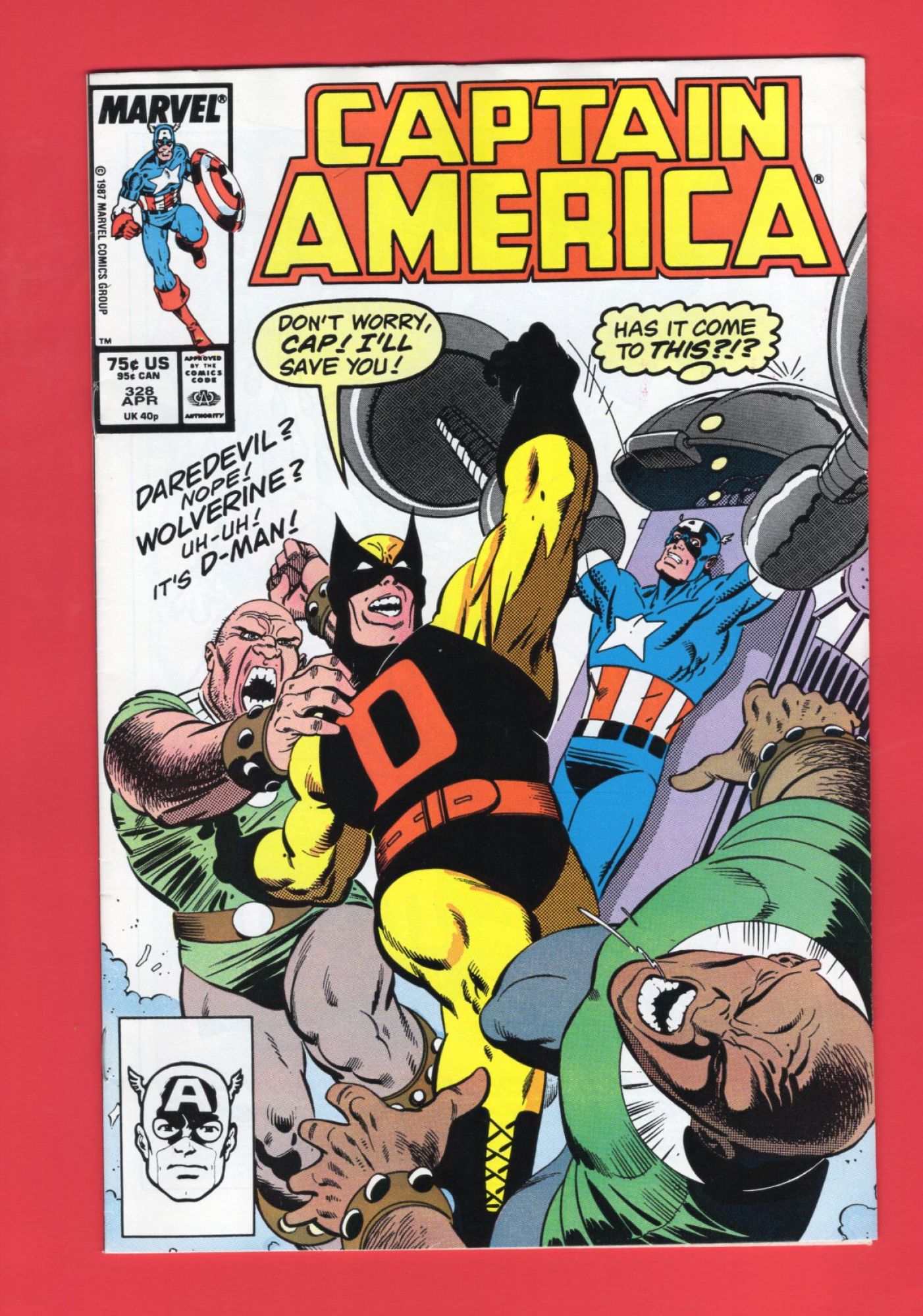 Captain America #328, Apr 1987, 9.2 NM-