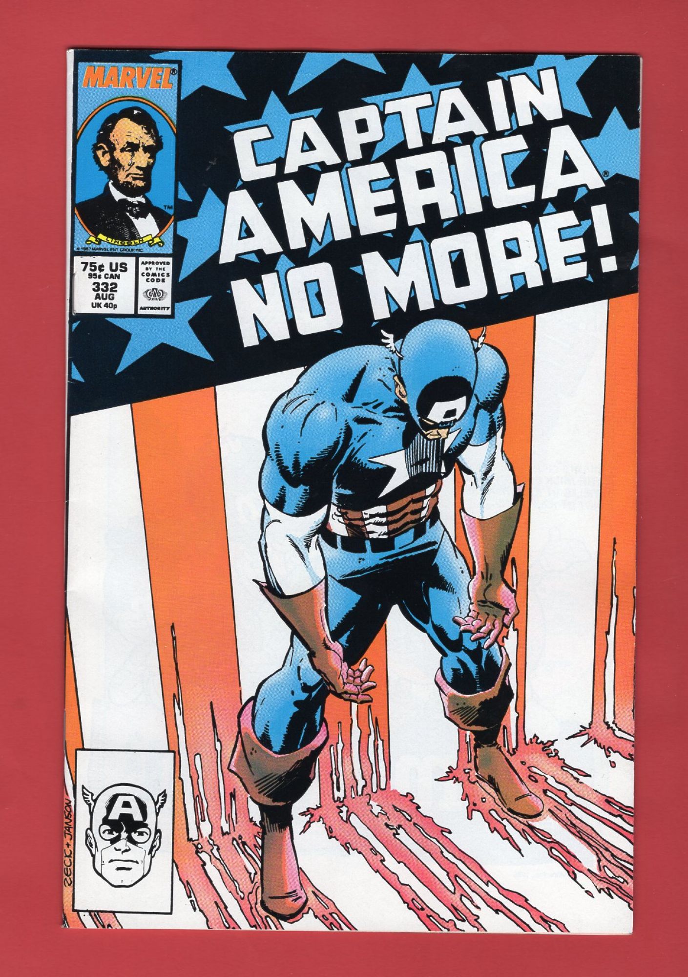 Captain America #332, Aug 1987, 8.5 VF+