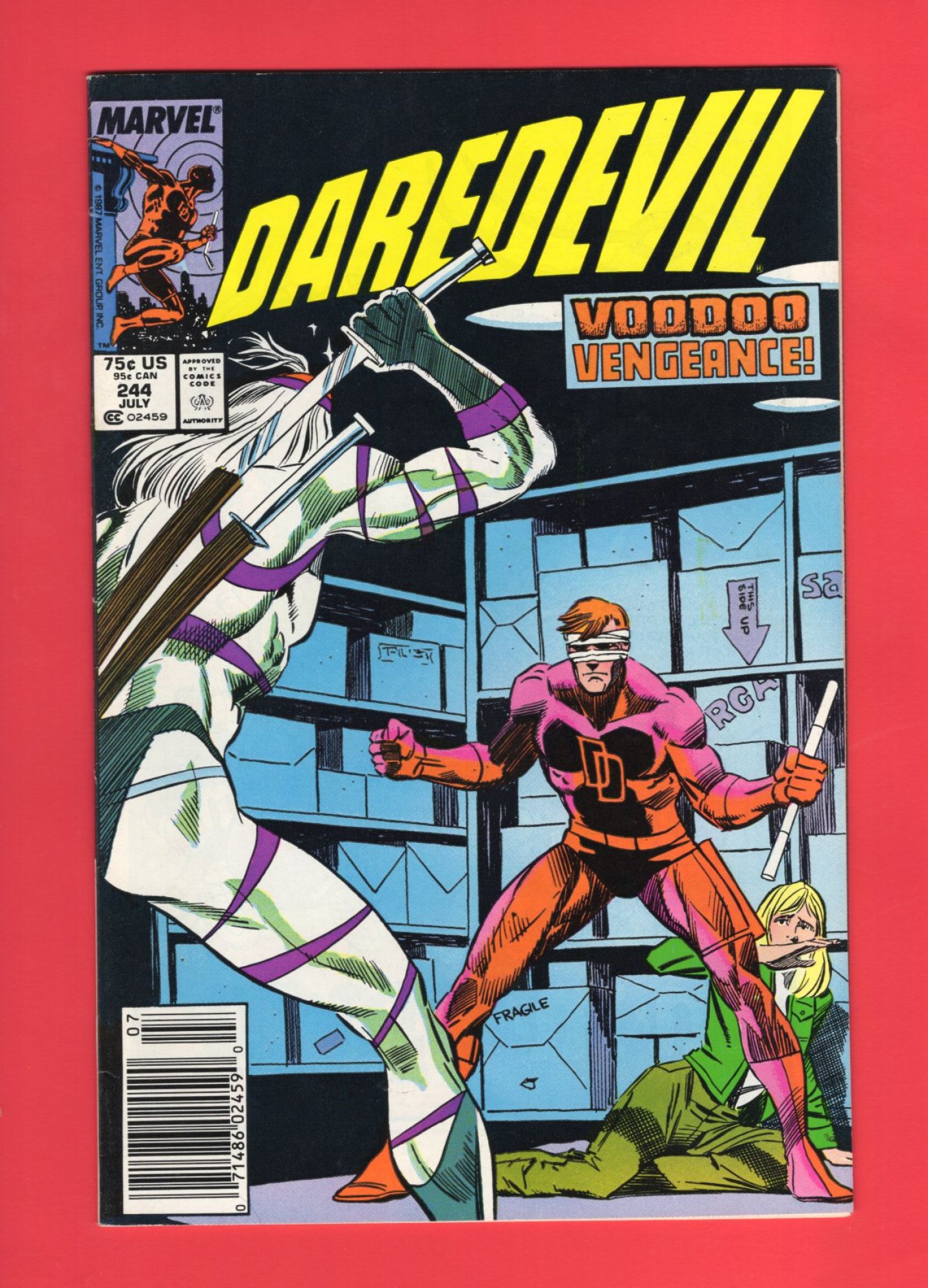 Daredevil #244, Jul 1987, 7.5 VF- Newsstand