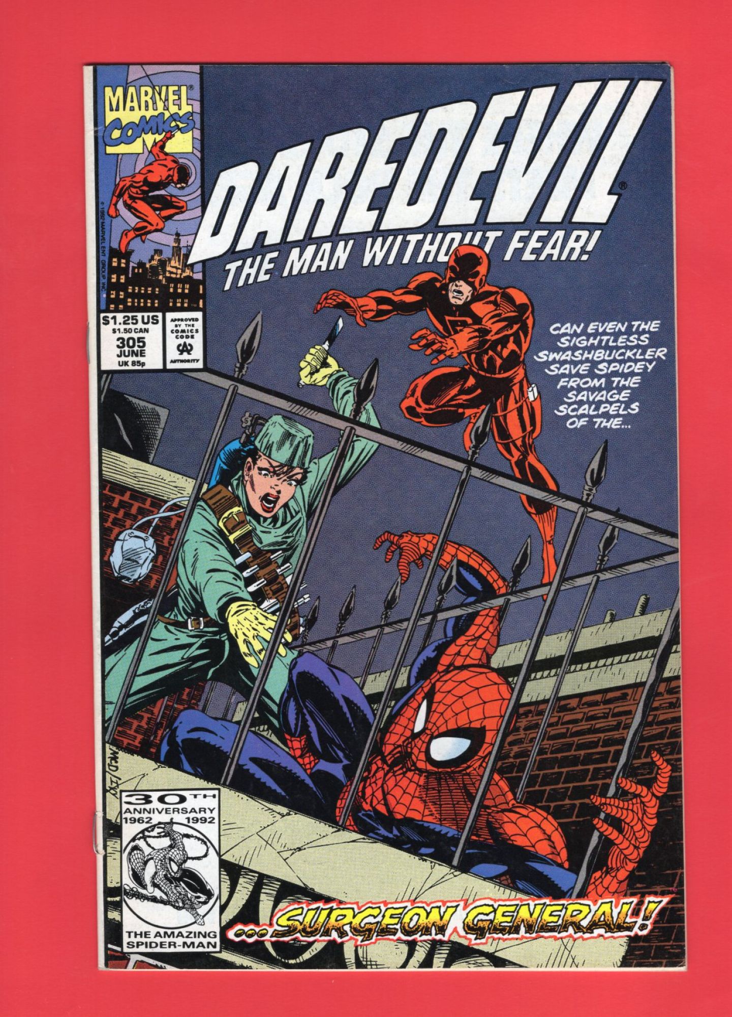Daredevil #305, Jun 1992, 7.5 VF-