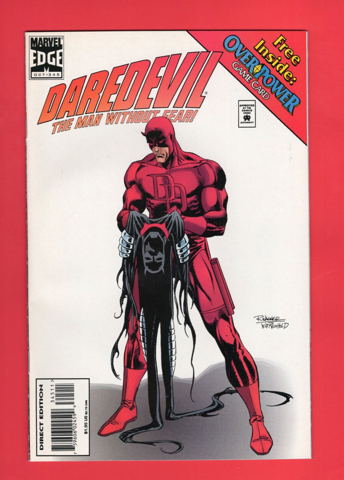 Daredevil #345, Oct 1995, 8.5 VF+ with Game Cards