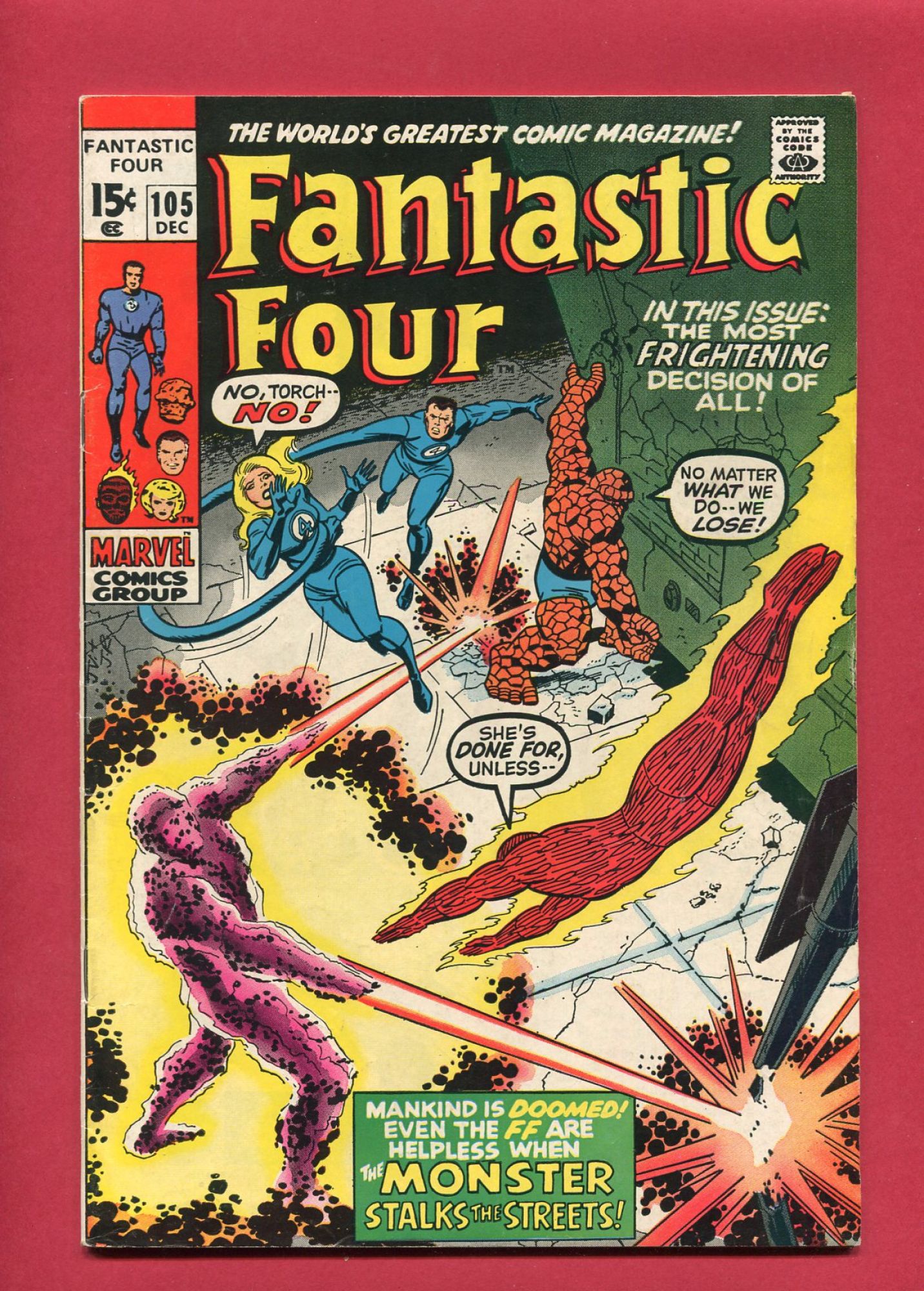 Fantastic Four #105, Dec 1970, 6.5 FN+