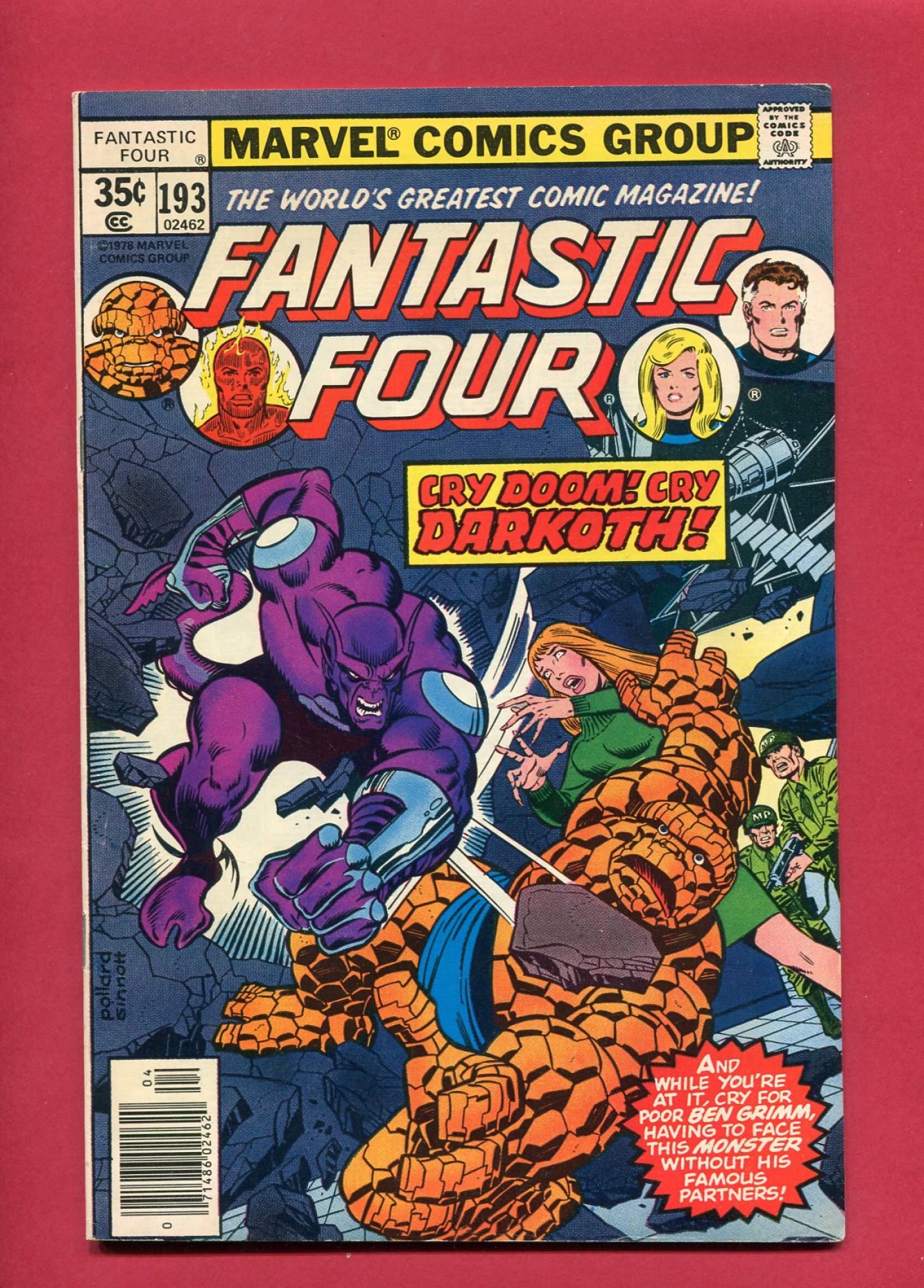 Fantastic Four #193, Apr 1978, 5.0 VG/FN