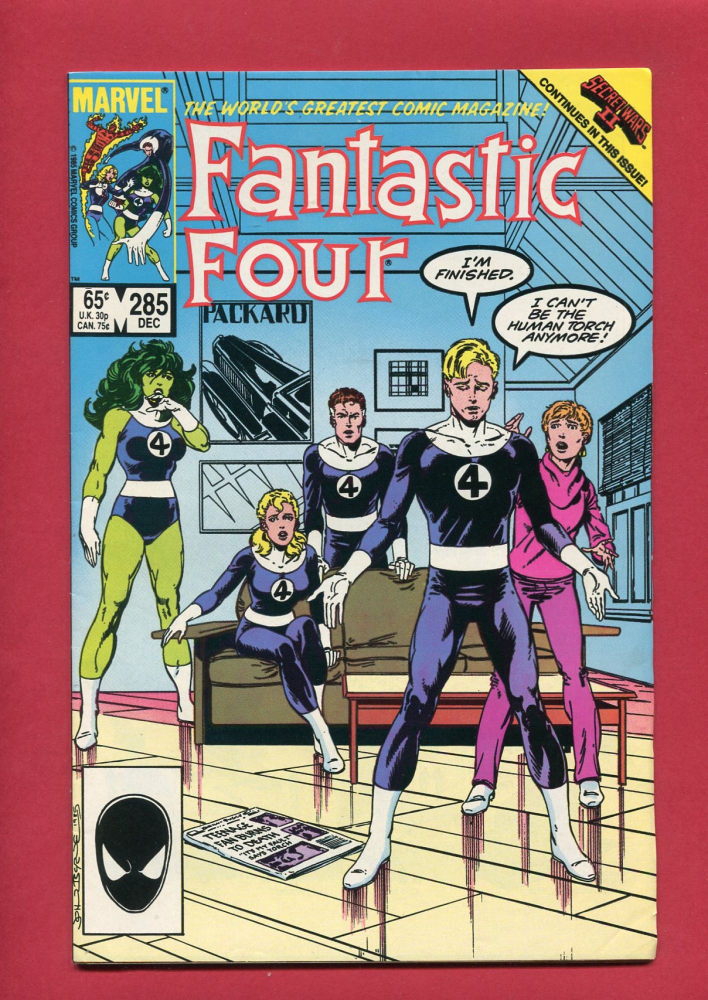 Fantastic Four #285, Dec 1985, 7.0 FN/VF