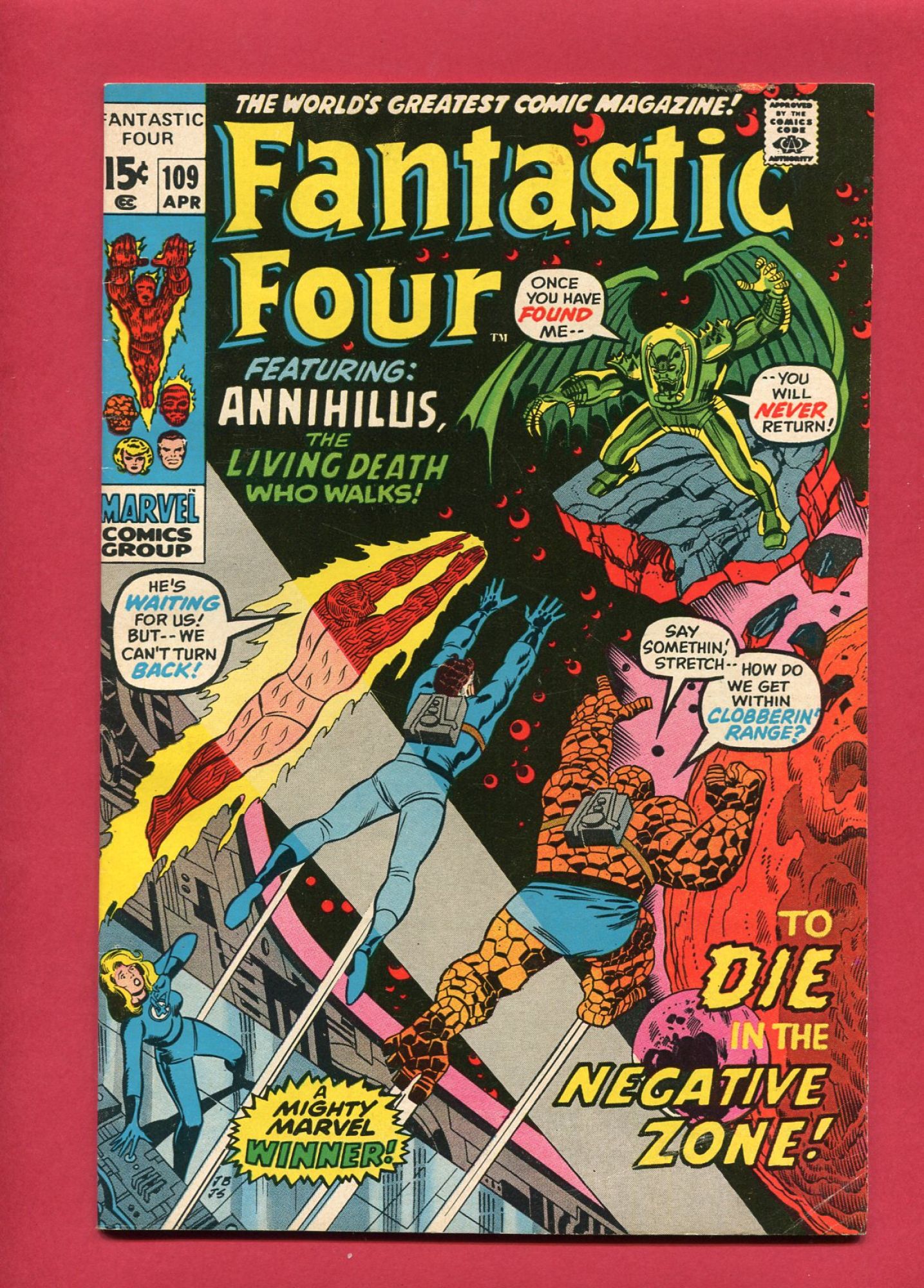 Fantastic Four #109, Apr 1971, 7.5 VF-