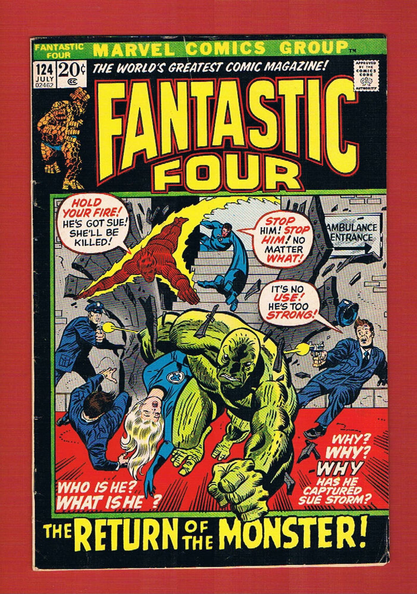 Fantastic Four #124, Jul 1972, 6.0 FN