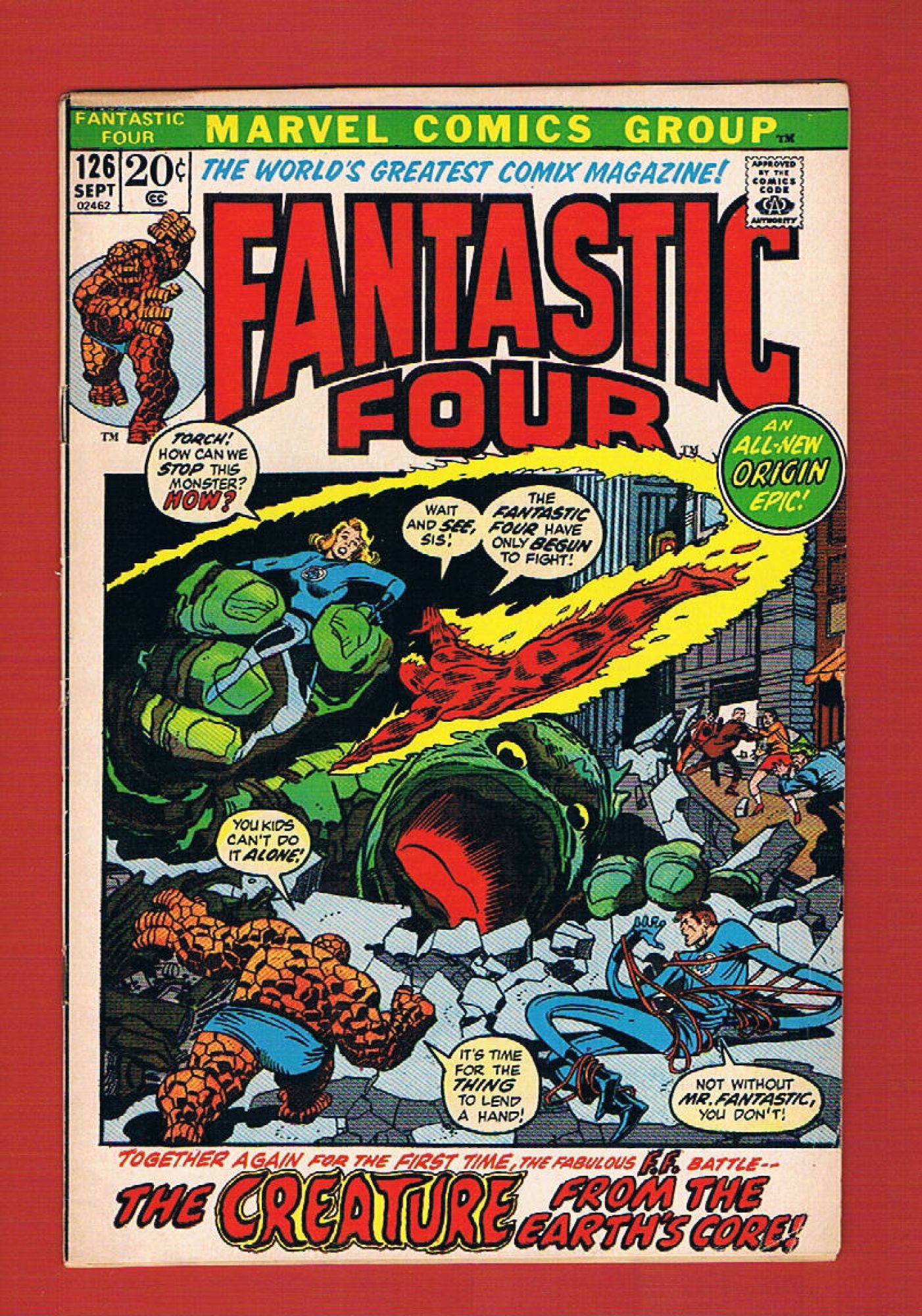 Fantastic Four #126, Sep 1972, 5.5 FN-