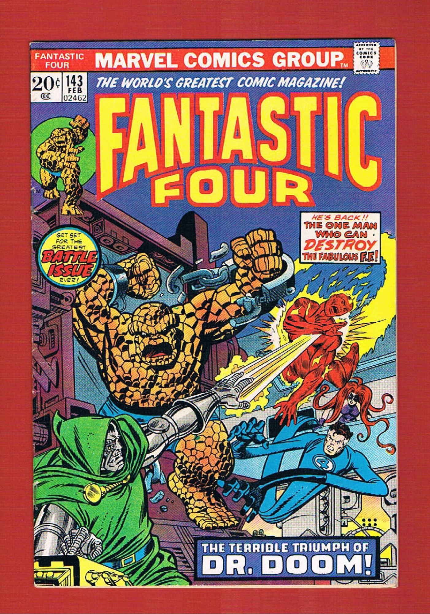 Fantastic Four #143, Feb 1974, 6.5 FN+