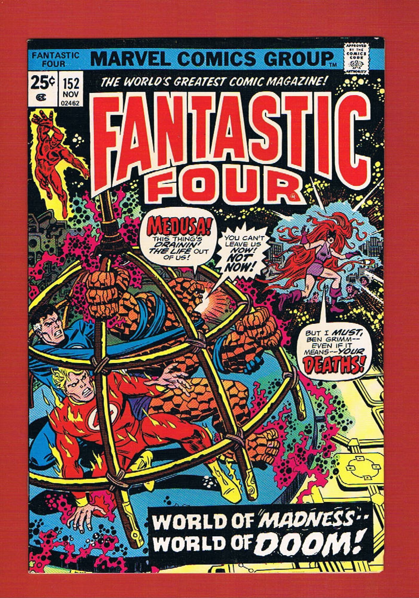 Fantastic Four #152, Nov 1974, 8.5 VF+