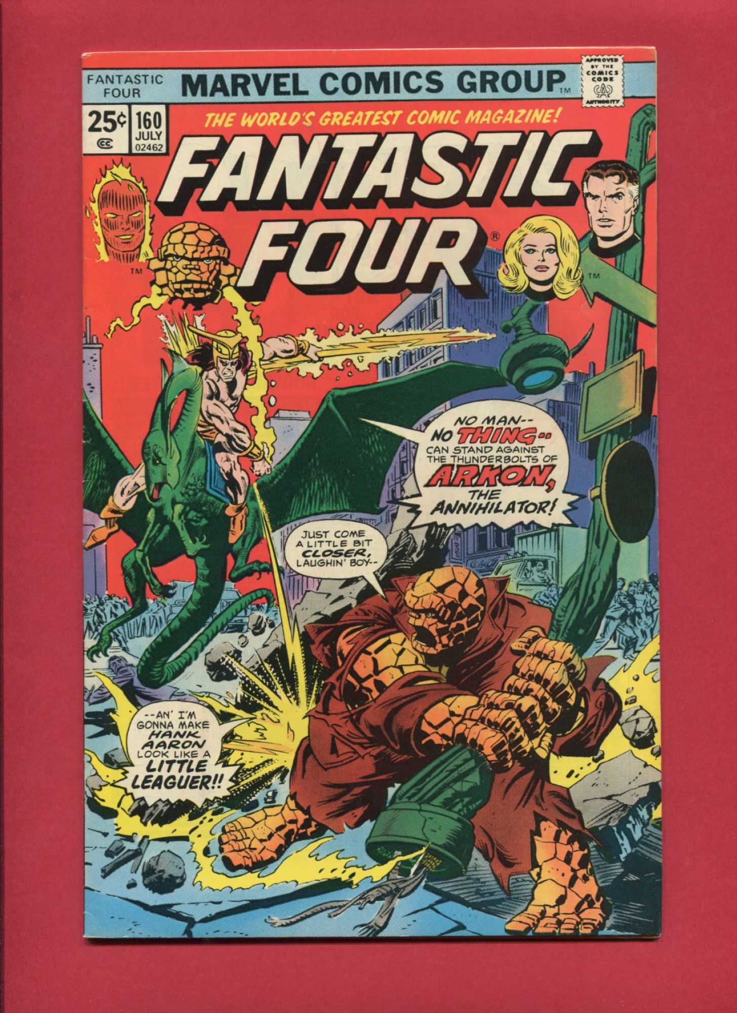 Fantastic Four #160, Jul 1975, 7.0 FN/VF