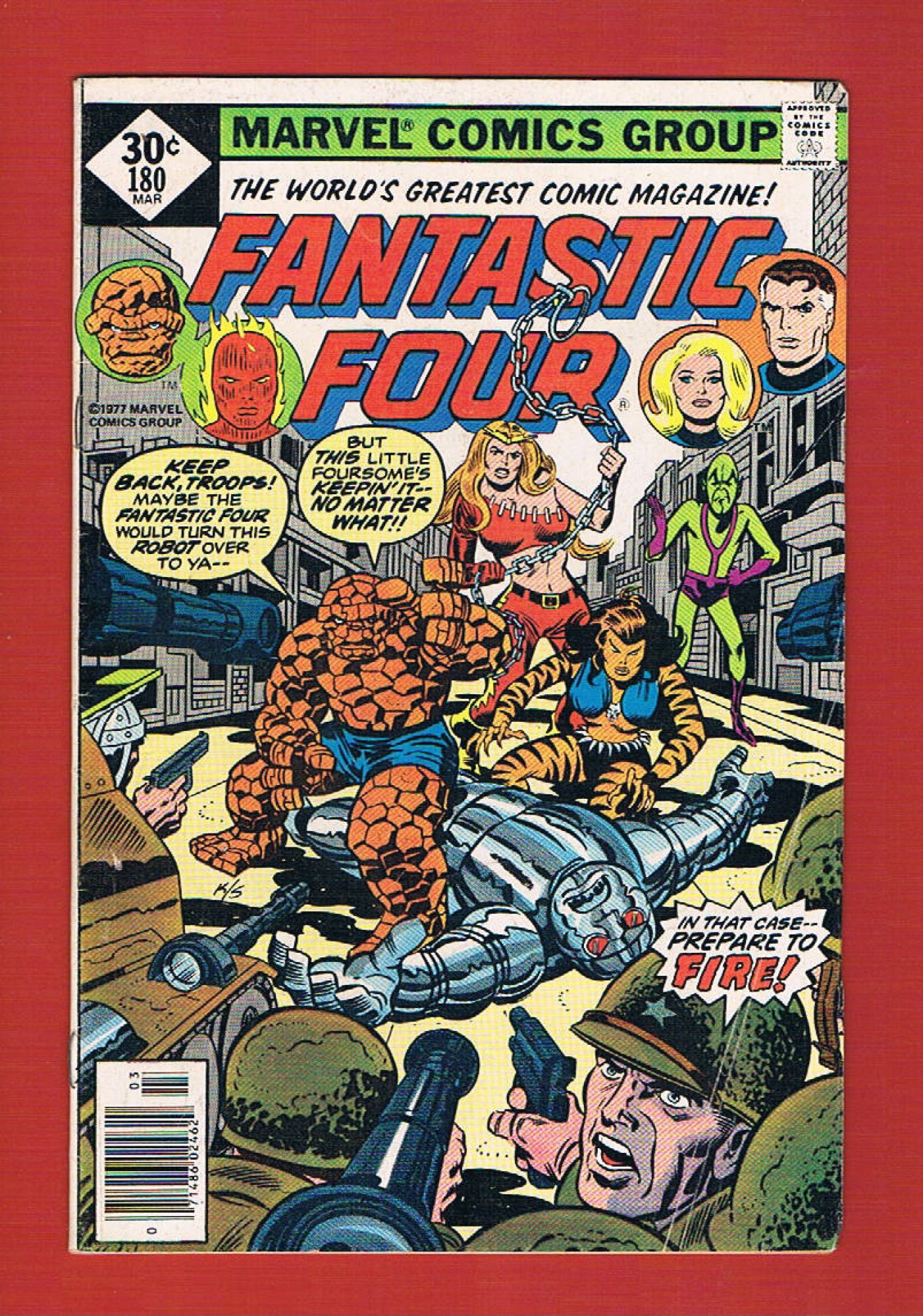Fantastic Four #180, Mar 1977, 6.0 FN