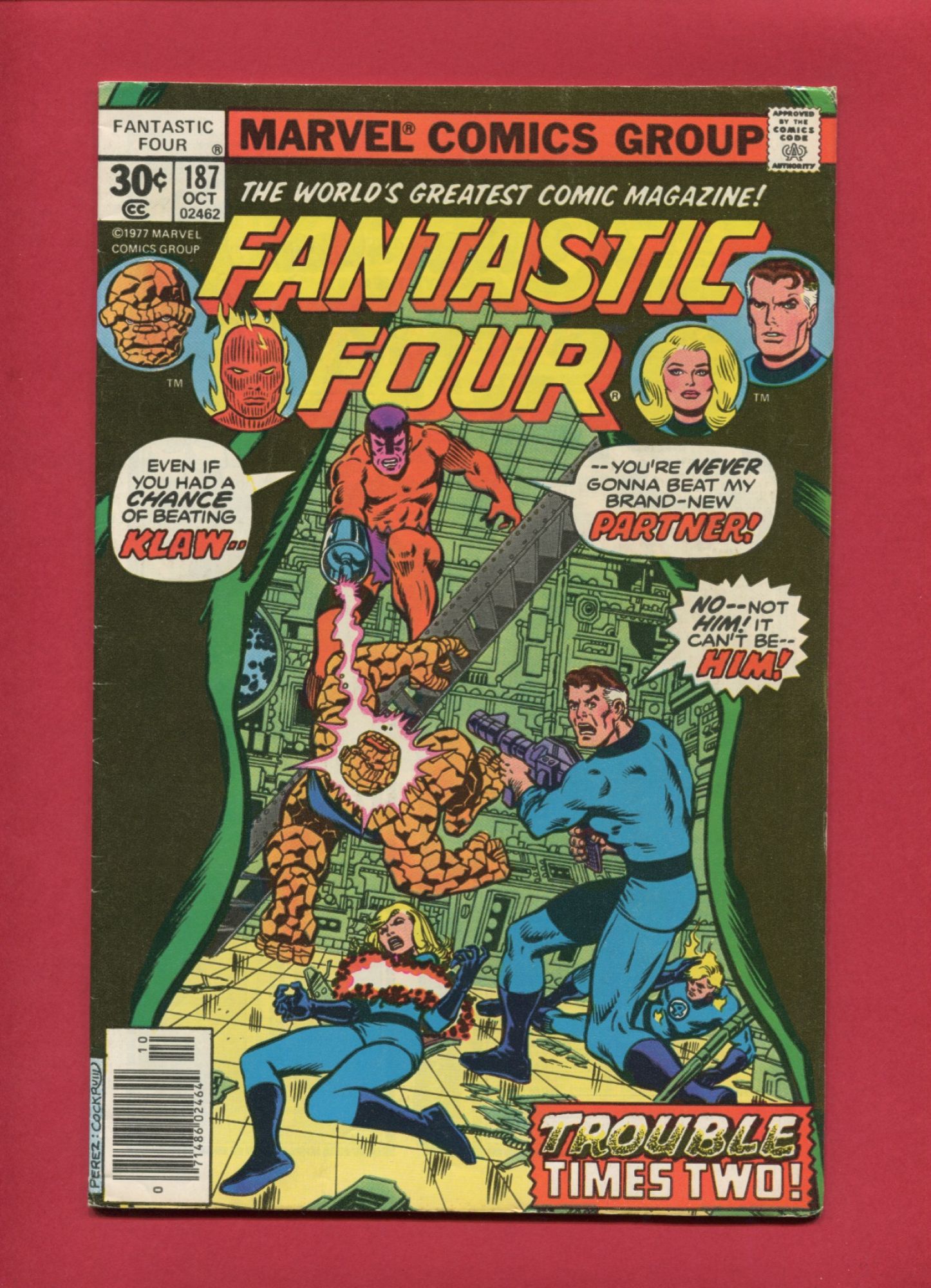 Fantastic Four #187, Oct 1977, 5.5 FN-