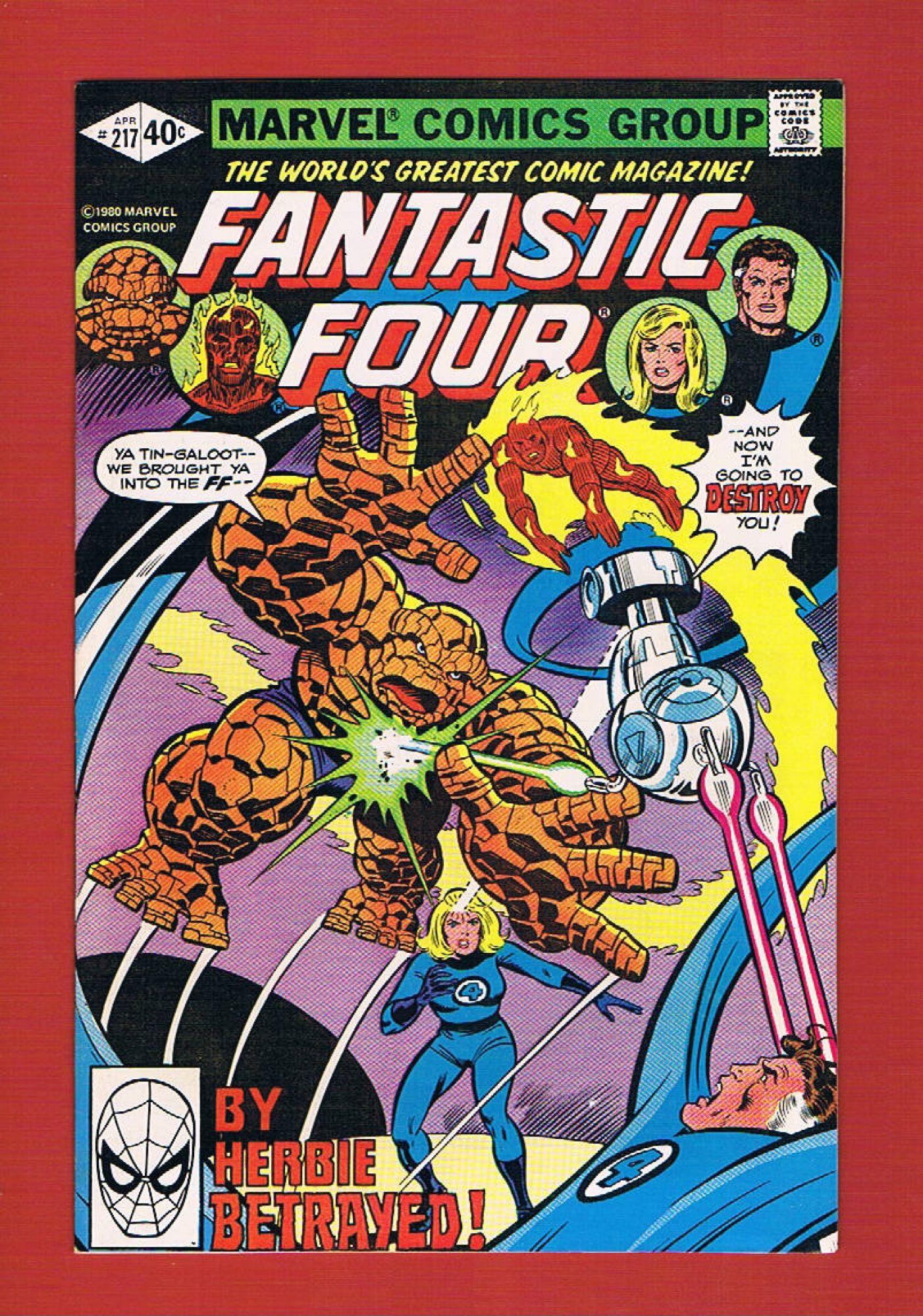 Fantastic Four #217, Apr 1980, 8.5 VF+