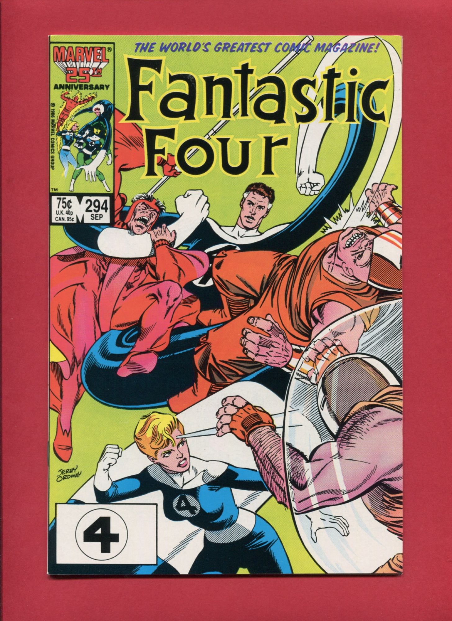 Fantastic Four #294, Sep 1986, 9.2 NM-