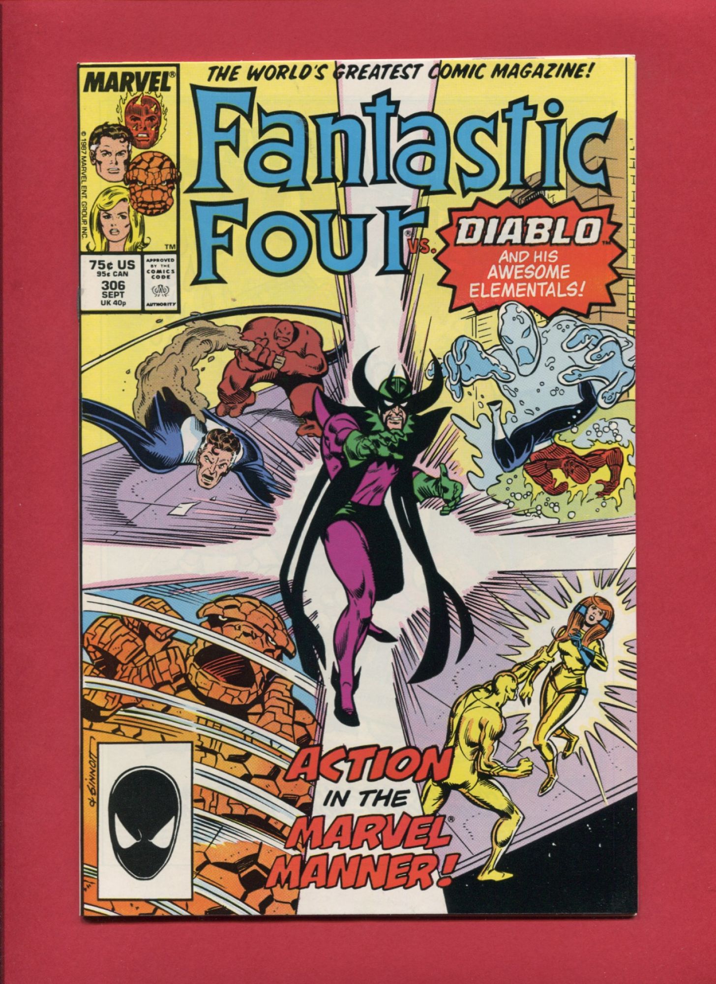 Fantastic Four #306, Sep 1987, 9.2 NM-