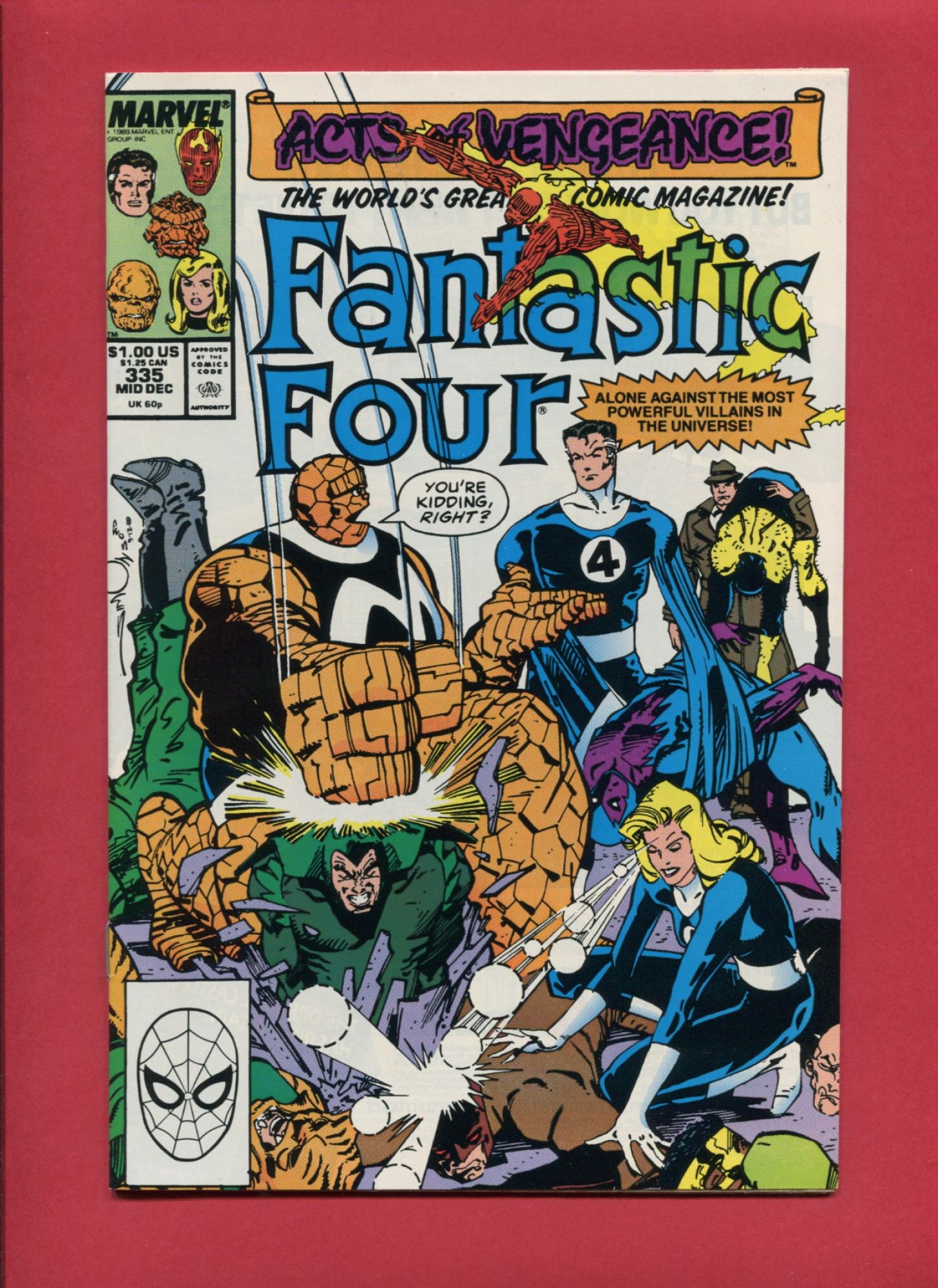 Fantastic Four #335, Dec 1990, 9.2 NM-