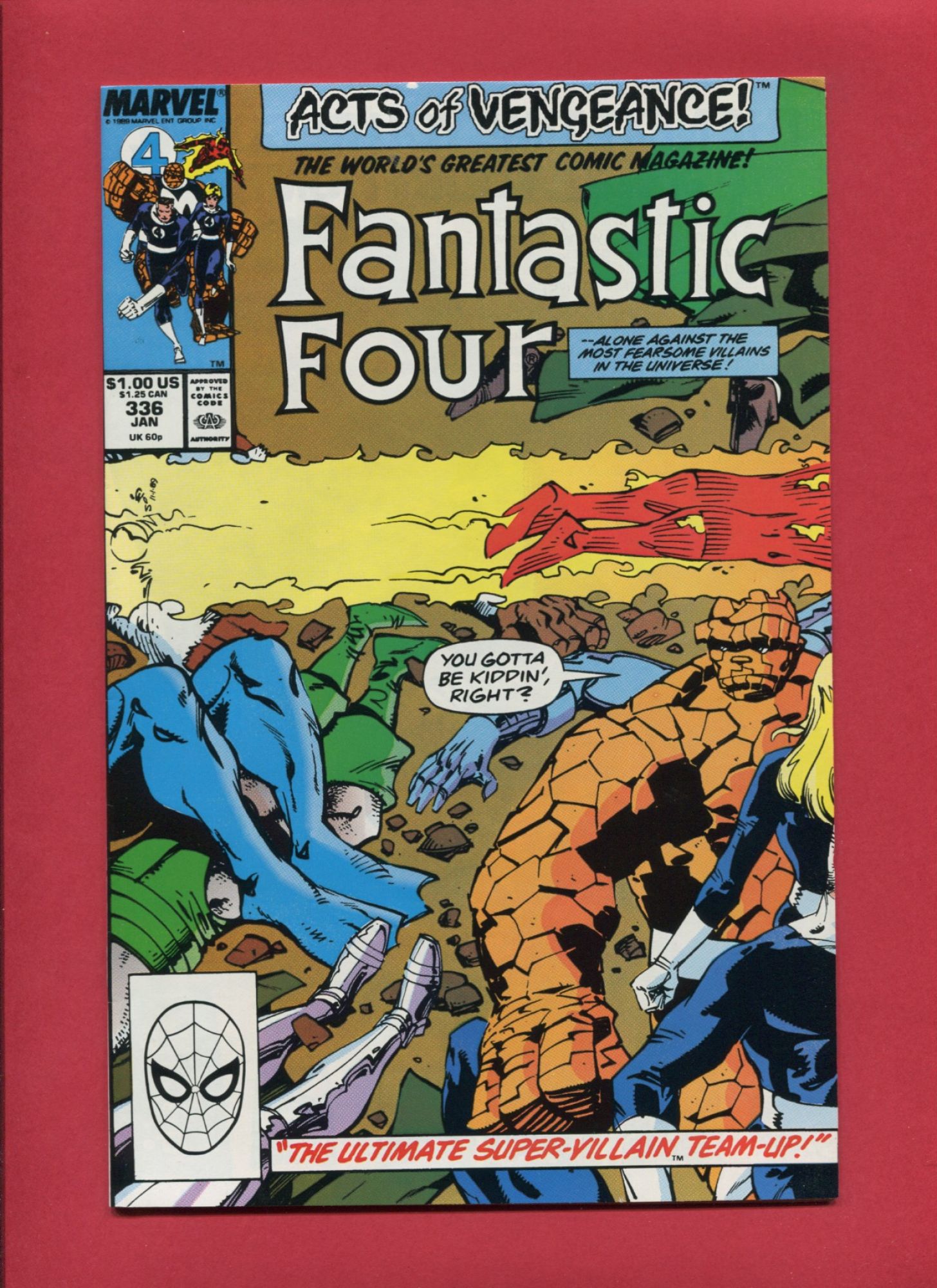 Fantastic Four #336, Jan 1990, 9.2 NM-