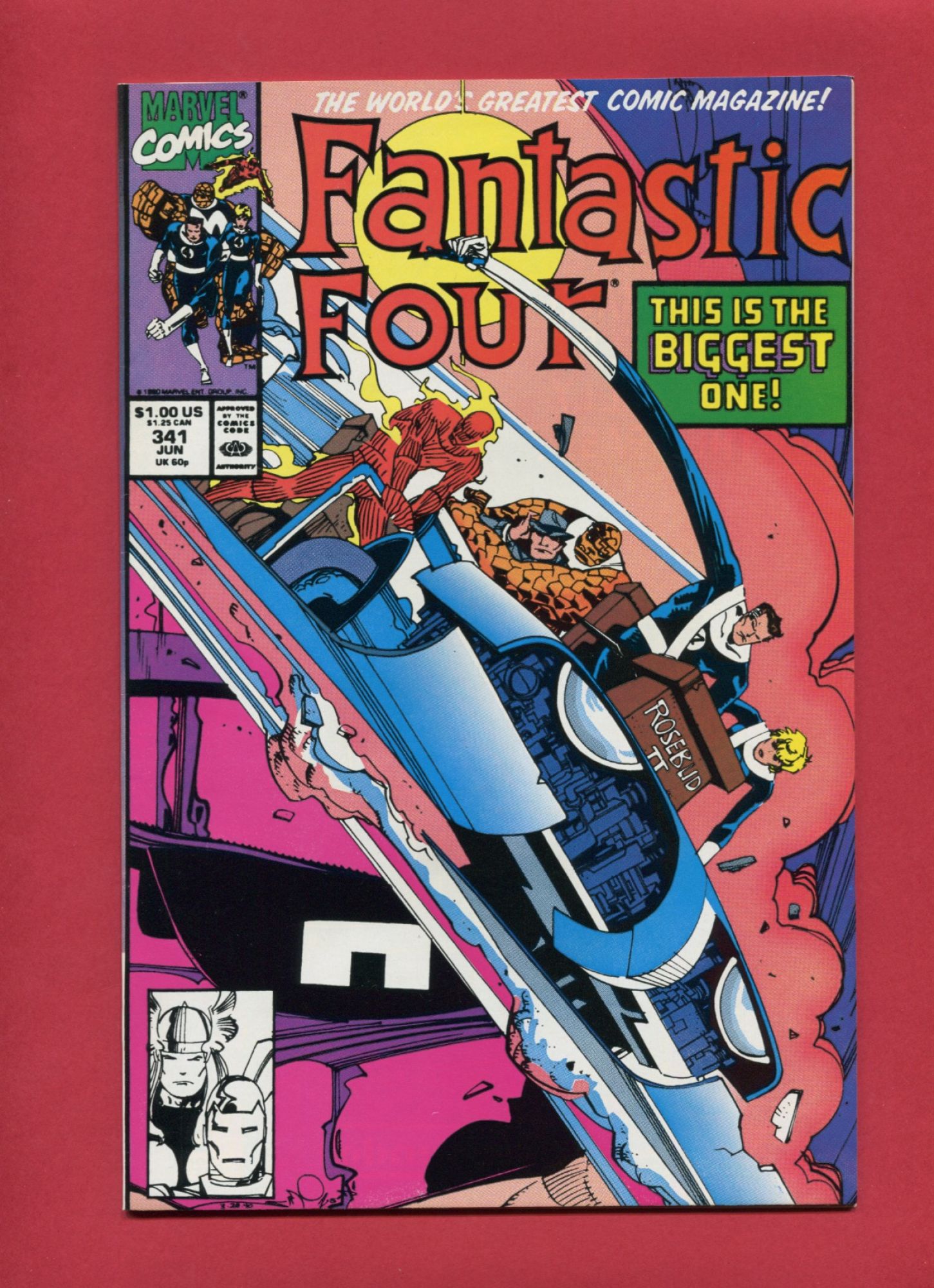 Fantastic Four #341, Jun 1990, 9.2 NM-