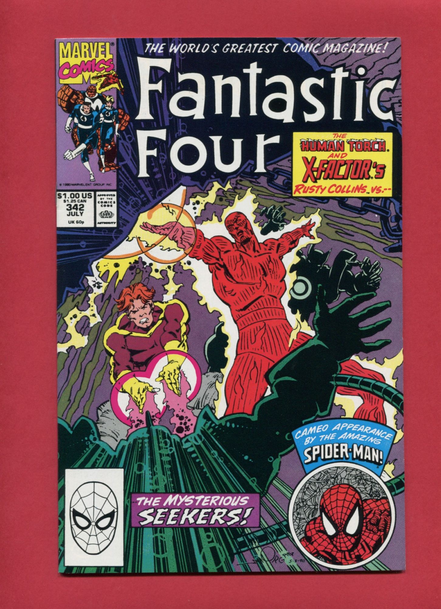Fantastic Four #342, Jul 1990, 9.2 NM-