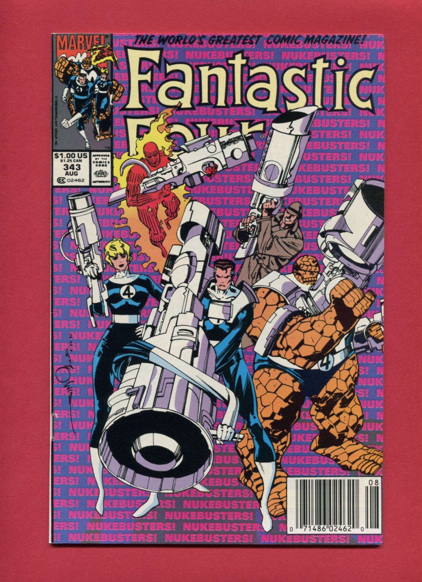 Fantastic Four #343, Aug 1990, 8.0 VF