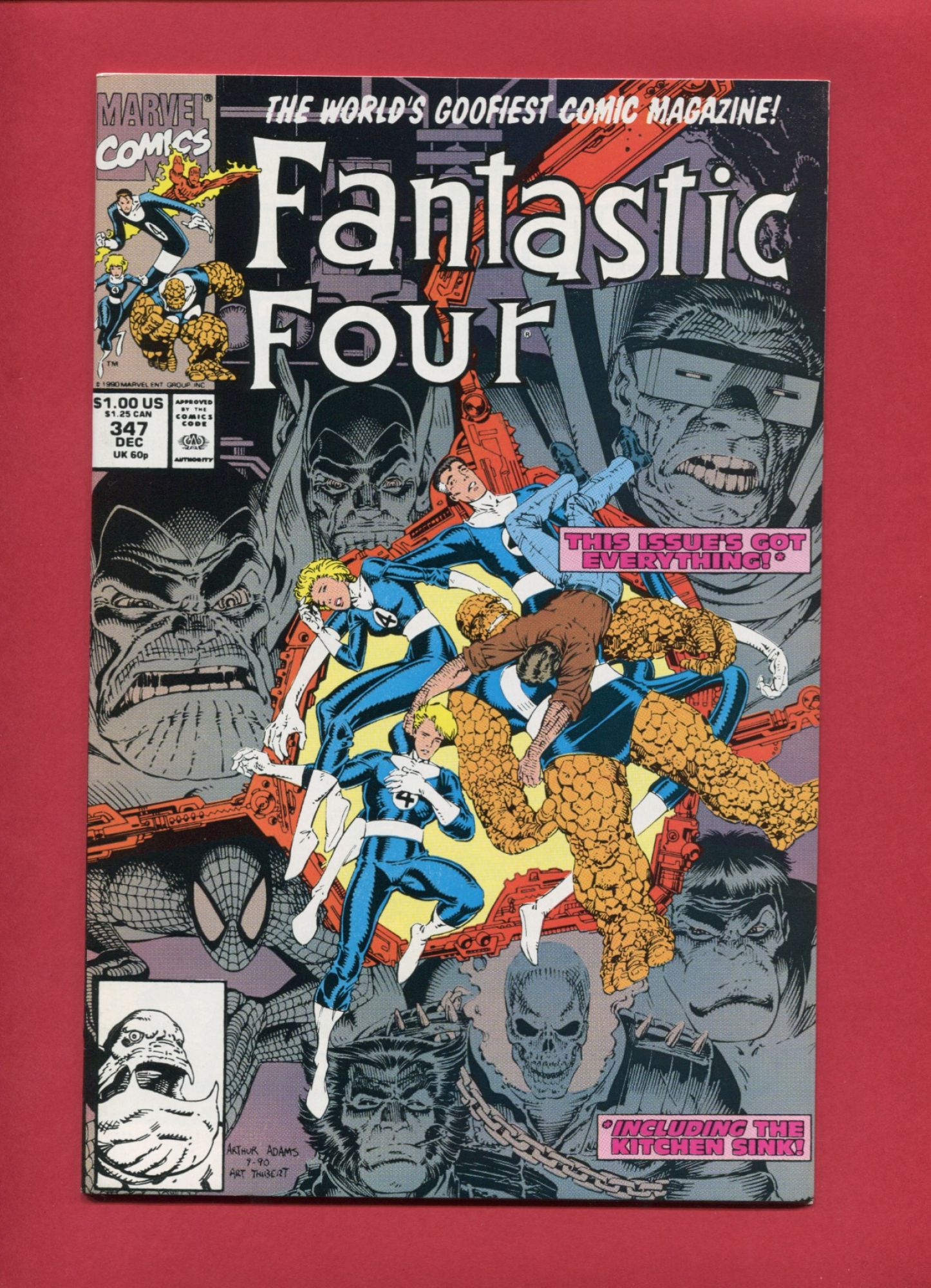Fantastic Four #347, Dec 1990, 9.2 NM-