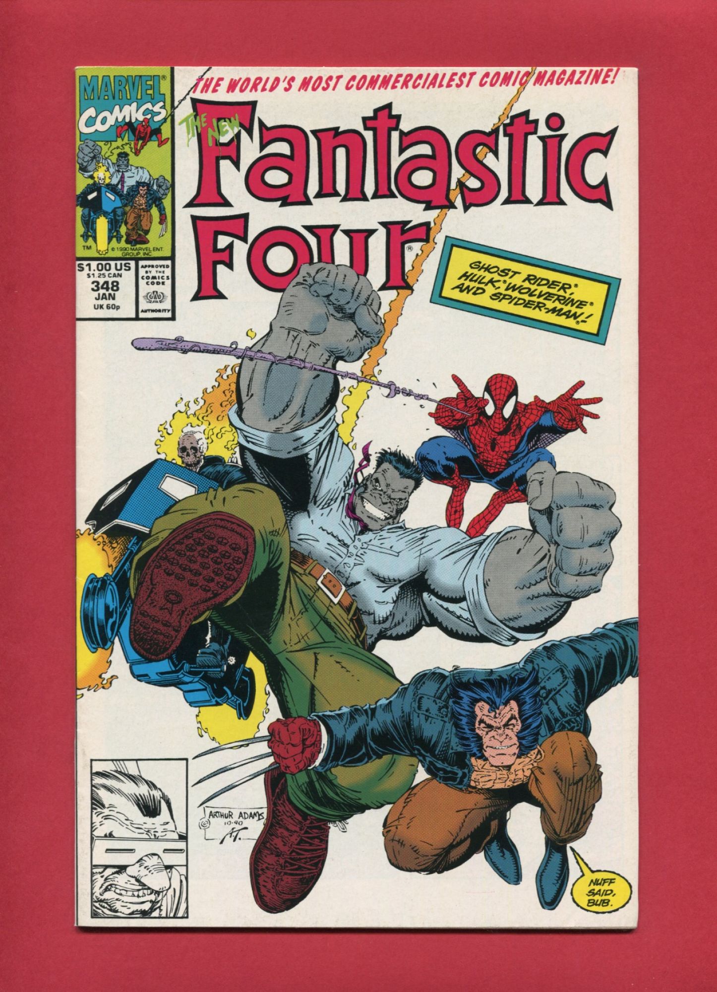 Fantastic Four #348, Jan 1991, 9.2 NM-
