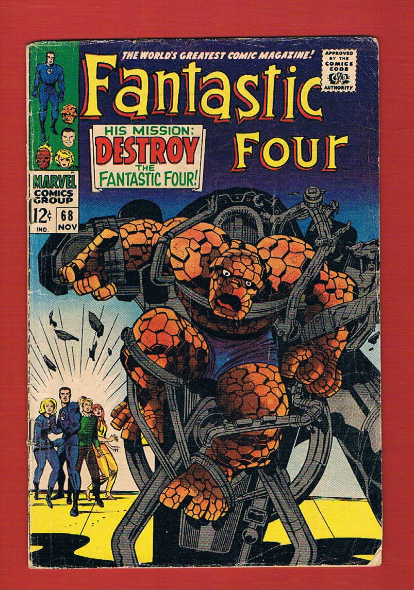 Fantastic Four #68, Nov 1967, 4.0 VG