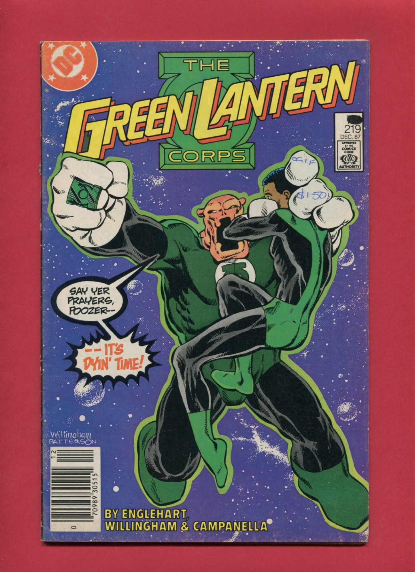 Green Lantern #219, Dec 1987, 3.0 GD/VG