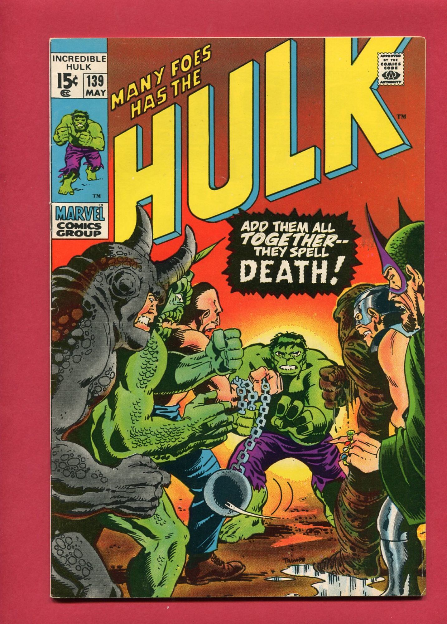 Incredible Hulk #139, May 1971, 7.0 FN/VF