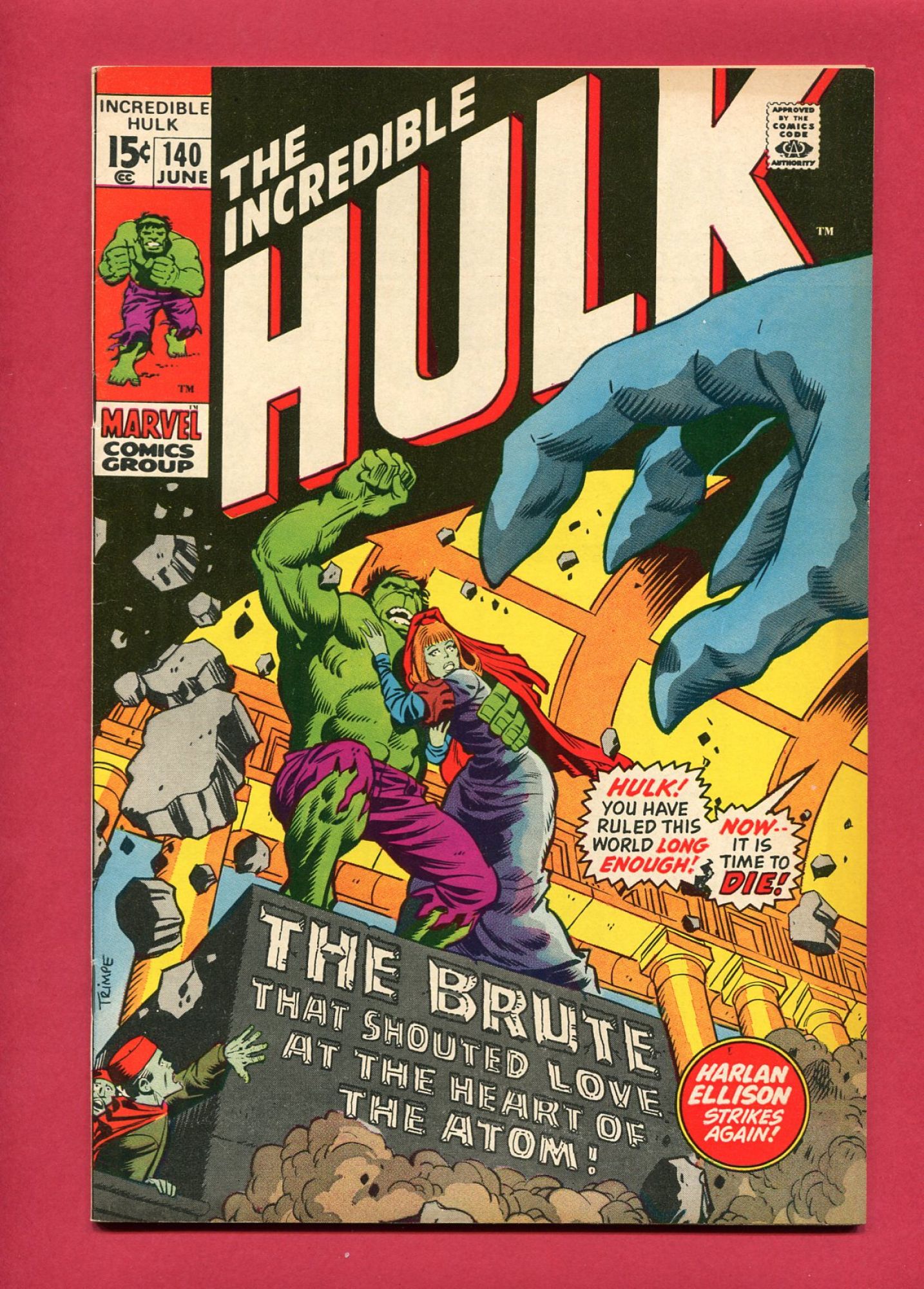 Incredible Hulk #140, Jun 1971, 7.5 VF-