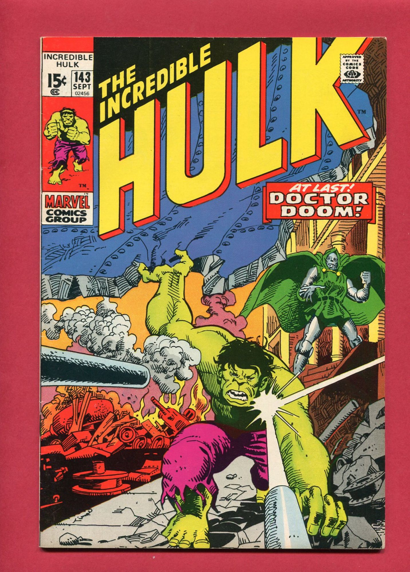 Incredible Hulk #143, Sep 1971, 8.5 VF+