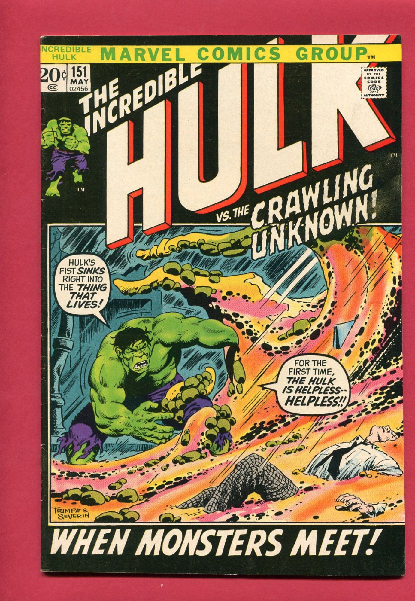 Incredible Hulk #151, May 1972, 6.0 FN