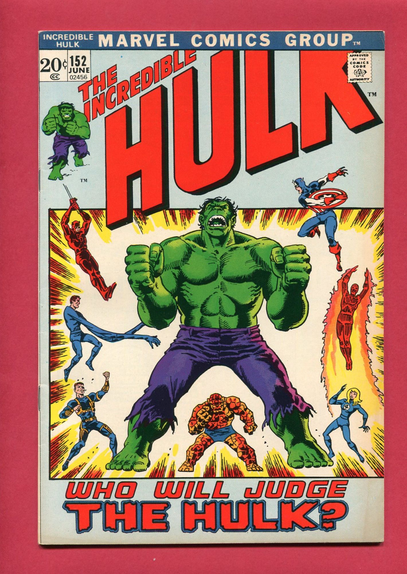 Incredible Hulk #152, Jun 1972, 7.0 FN/VF