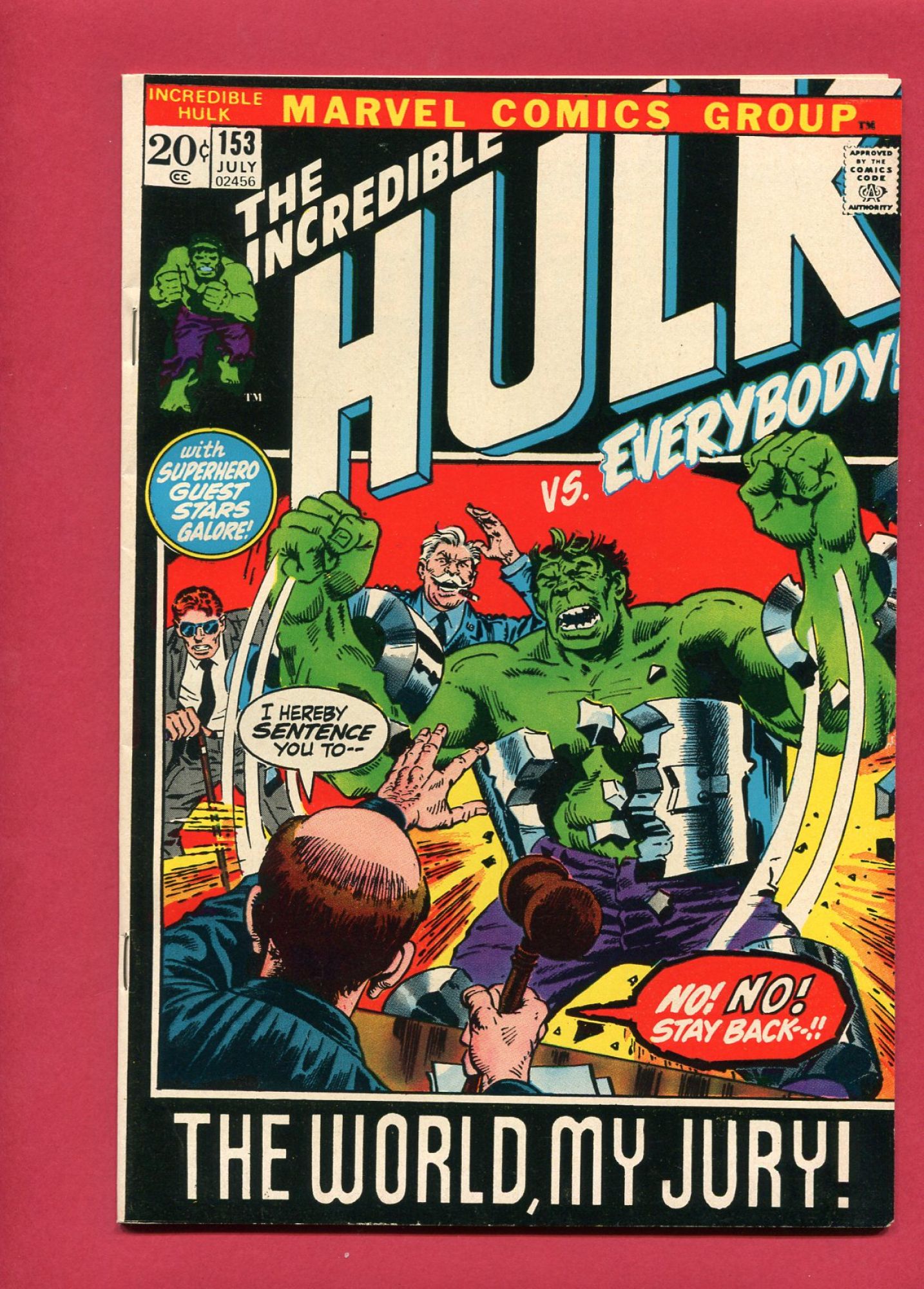 Incredible Hulk #153, Jul 1972, 8.0 VF