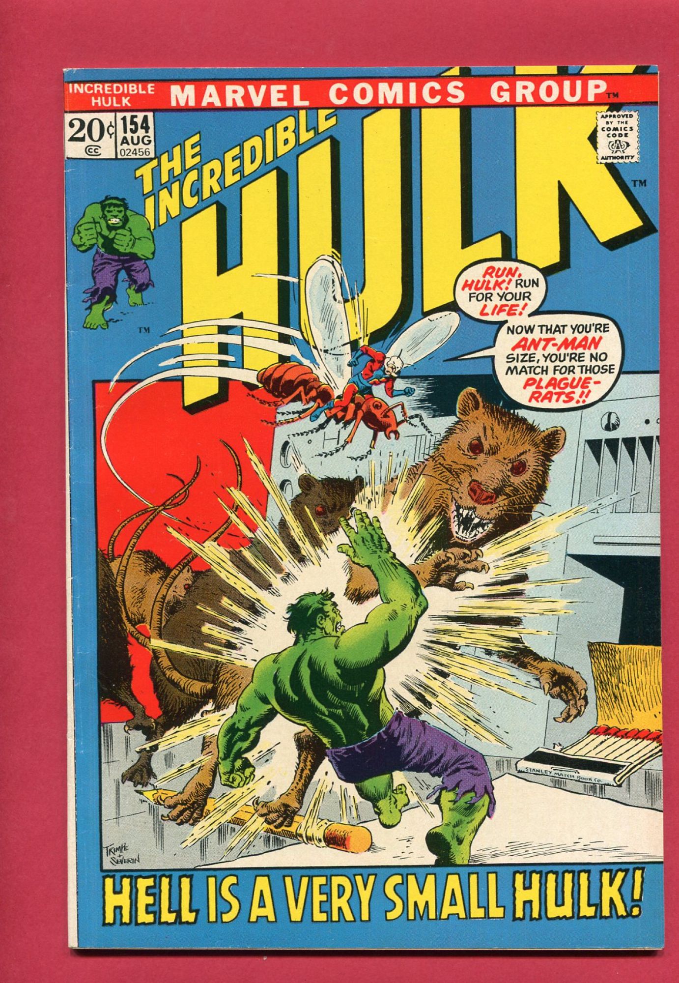 Incredible Hulk #154, Aug 1972, 7.5 VF-