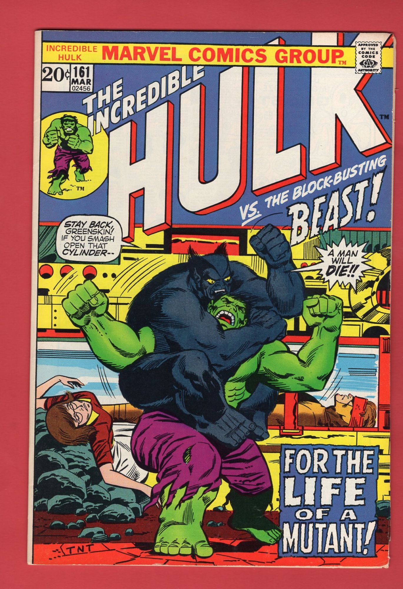 Incredible Hulk #161, Mar 1973, 7.0 FN/VF