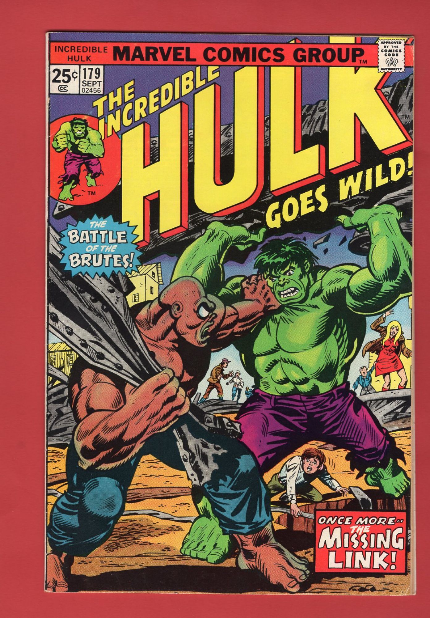 Incredible Hulk #179, Sep 1974, 6.5 FN+