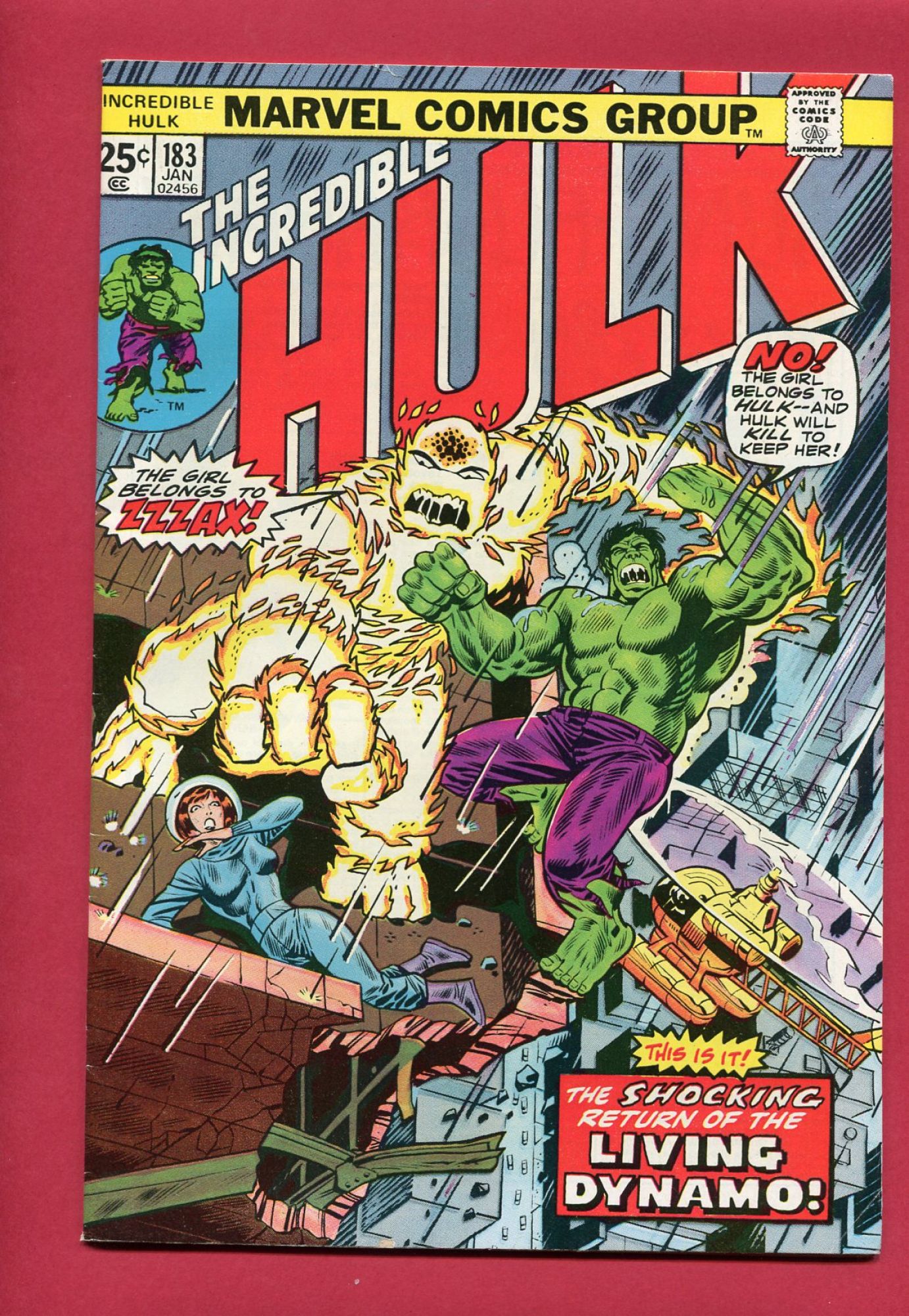 Incredible Hulk #183, Jan 1975, 6.0 FN