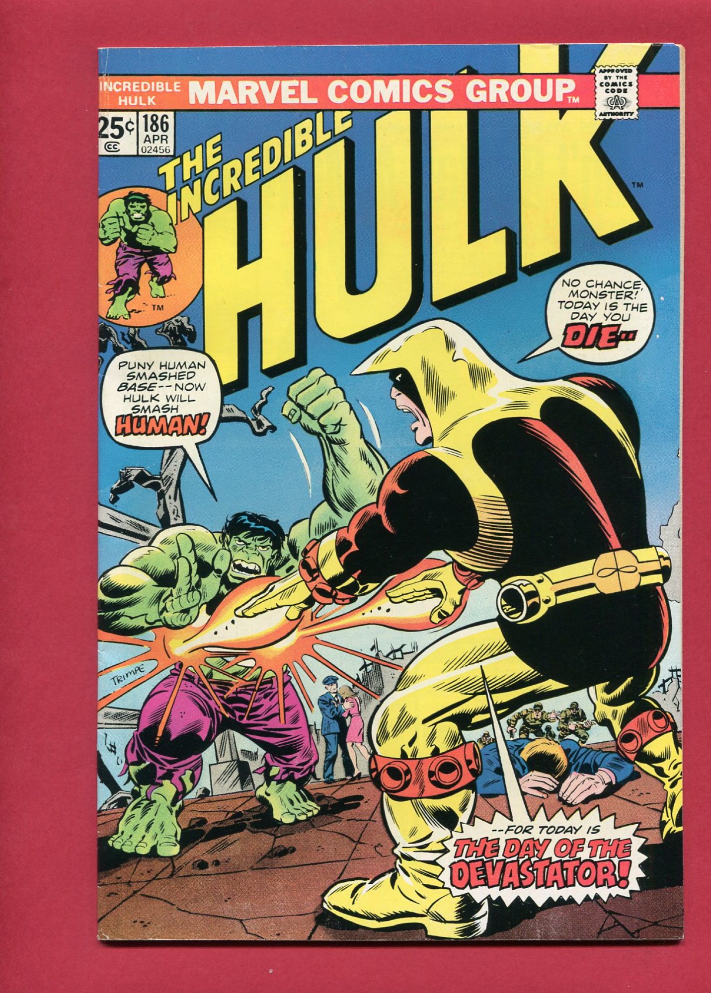 Incredible Hulk #186, Apr 1975, 8.0 VF
