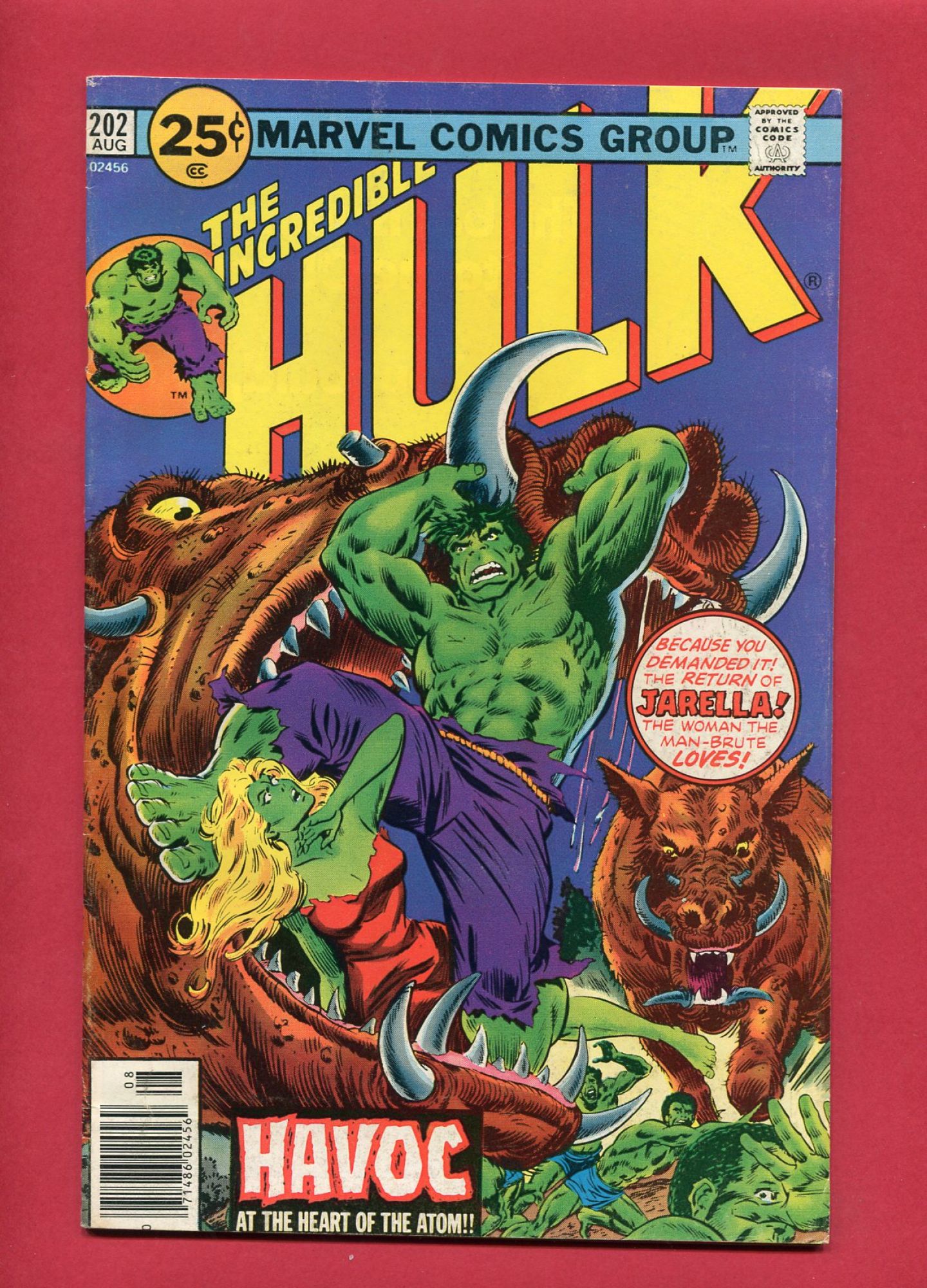Incredible Hulk #202, Aug 1976, 6.5 FN+