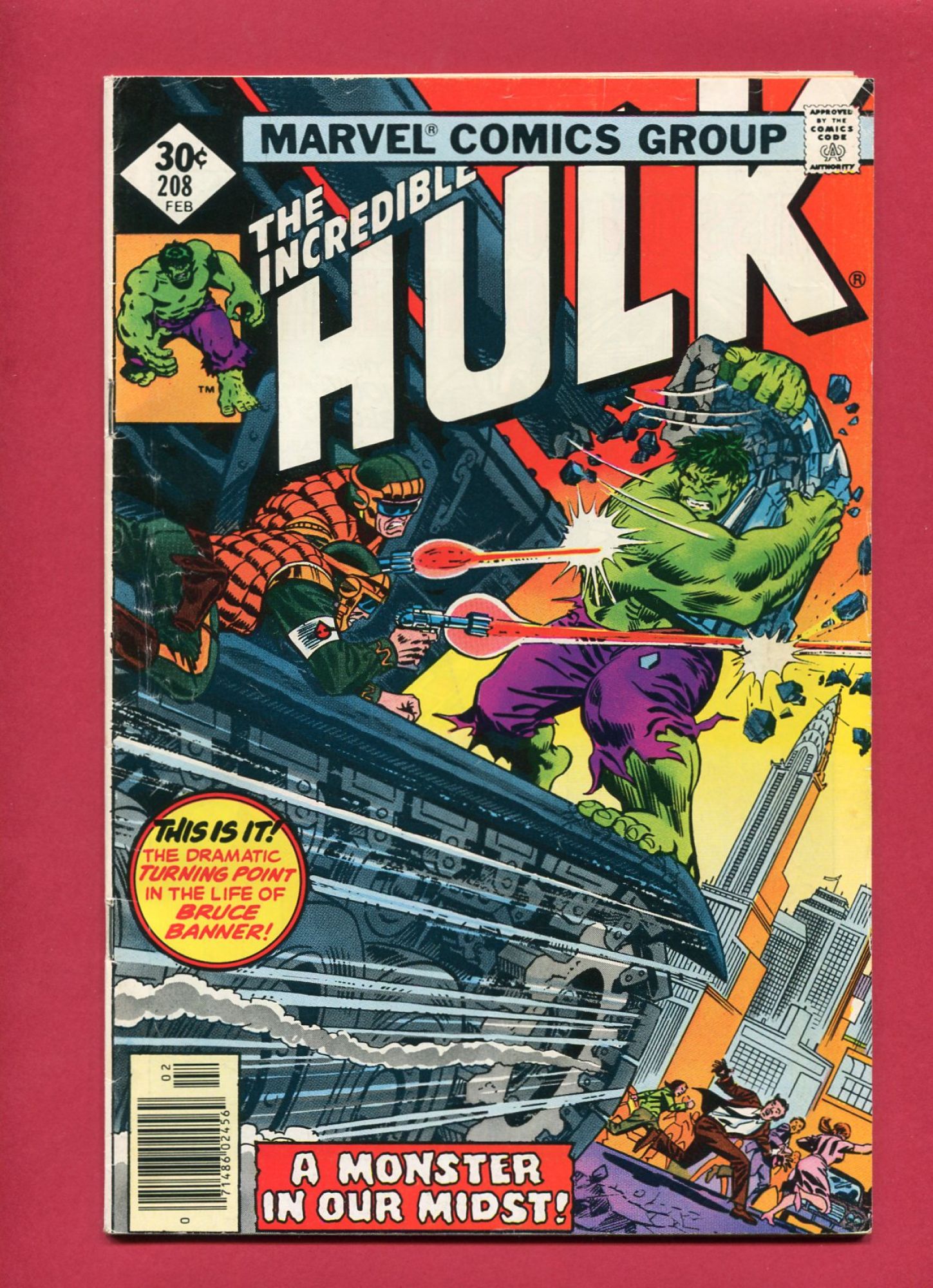Incredible Hulk #208, Feb 1977, 5.5 FN-