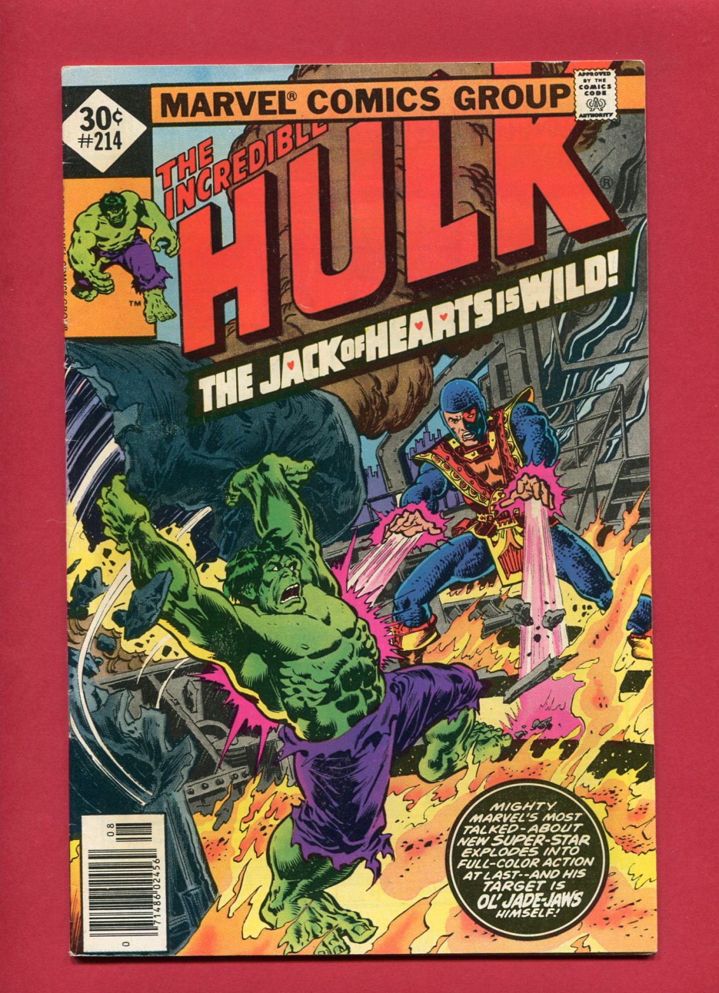 Incredible Hulk #214, Aug 1977, 6.0 FN
