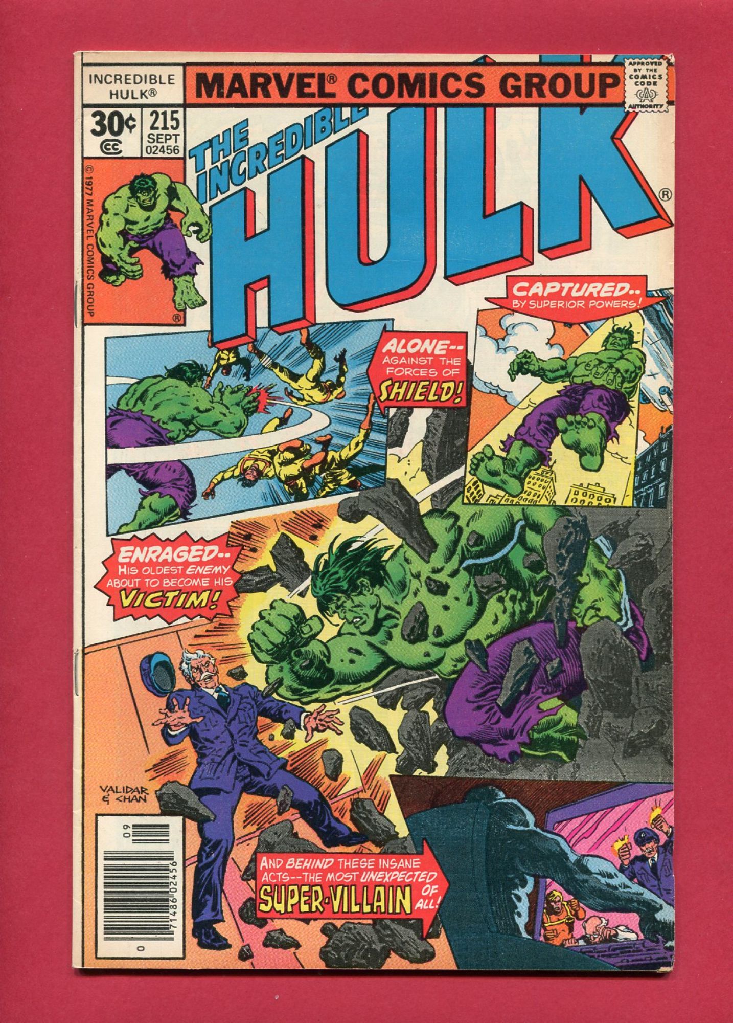 Incredible Hulk #215, Sep 1977, 7.0 FN/VF