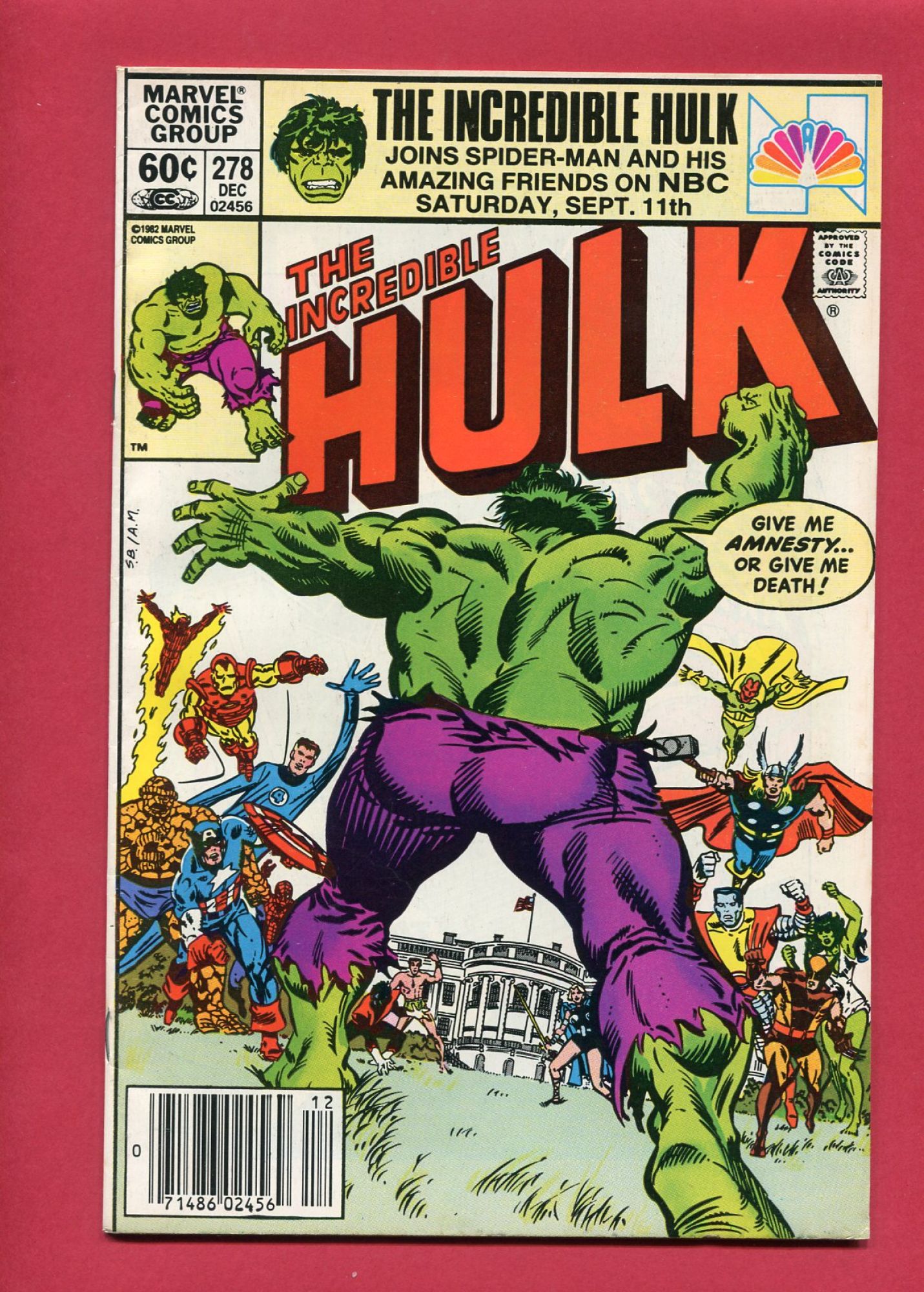 Incredible Hulk #278, Dec 1982, 7.0 FN/VF