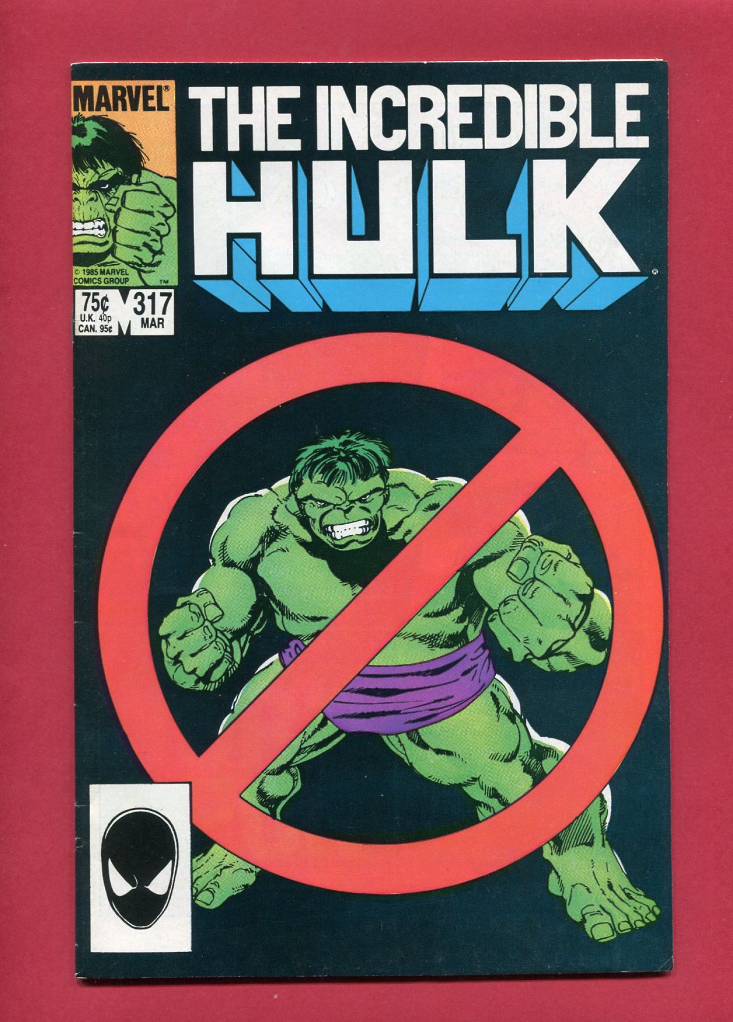 Incredible Hulk #317, Mar 1986, 7.5 VF-