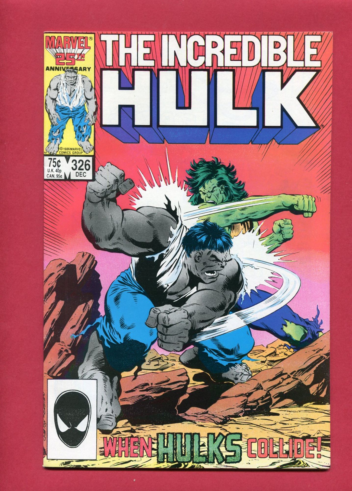 Incredible Hulk #326, Dec 1986, 7.5 VF-